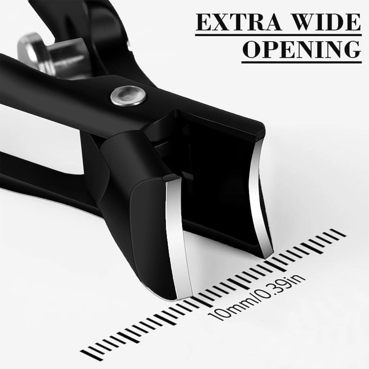 ناخن گیر آلمانی برای آقایان، ناخن گیر فوق العاده تیز و لوکس، ناخن گیر حرفه ای، ناخن گیر انگشت شست پا فوق العاده بزرگ و سنگین برای سالمندان با سوهان گیرنده (مشکی)