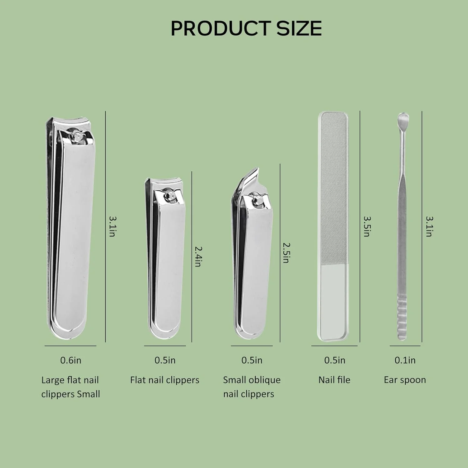 ست ناخن گیر، قیچی ناخن انگشتان دست و پا، ست مانیکور پدیکور - 5 تکه ست حرفه ای استیل ضد زنگ، ابزار مراقبت از ناخن با کیف مسافرتی لوکس - (آبی) ست ناخن گیر، قیچی ناخن انگشتان دست و پا، ست مانیکور پدیکور - 5 تکه ست حرفه ای استیل ضد زنگ، ابزار مراقبت از ناخن با کیف مسافرتی لوکس - (آبی)