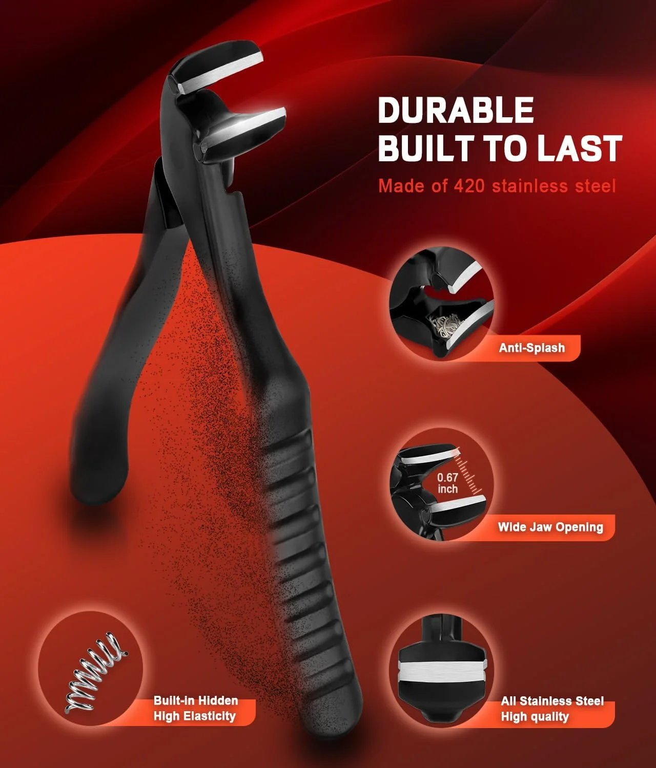 ناخن گیر سر زاویه دار برای ناخن های ضخیم، ناخن گیر انگشت پا با دسته بلند برای سالمندان، طراحی ضد پاشش استیل ضد زنگ، ناخن گیر برای مردان و زنان، ناخن گیر ارگونومیک ناخن گیر سر زاویه دار برای ناخن های ضخیم، ناخن گیر انگشت پا با دسته بلند برای سالمندان، طراحی ضد پاشش استیل ضد زنگ، ناخن گیر برای مردان و زنان، ناخن گیر ارگونومیک