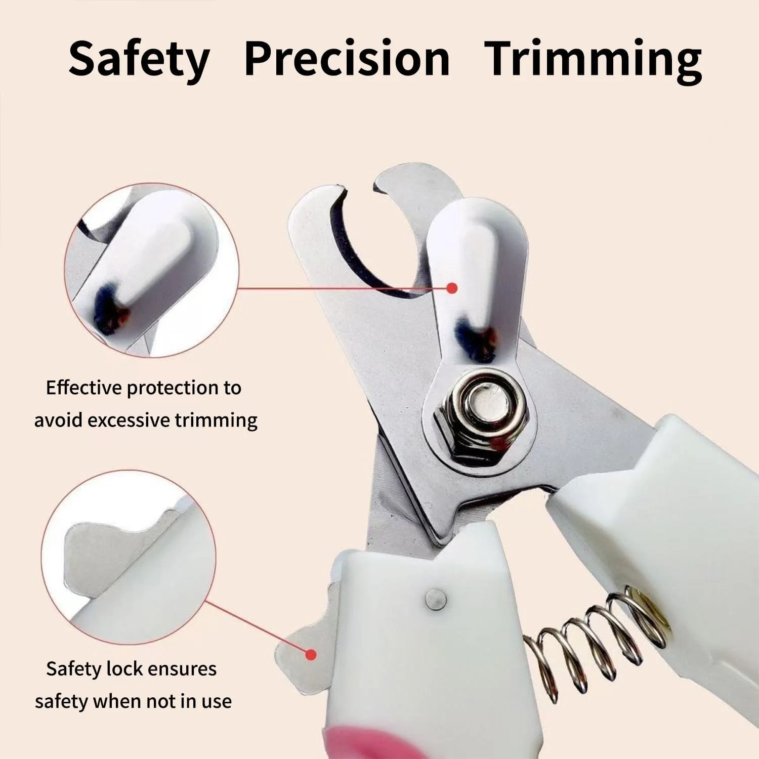 ناخن گیر حیوانات خانگی برای گربه ها و سگ های بزرگ - فولاد ضد زنگ فوق العاده تیز، محافظ ایمنی، سوهان ناخن، دستگیره آسان، جلوگیری از کوتاه کردن بیش از حد ناخن گیر حیوانات خانگی برای گربه ها و سگ های بزرگ - فولاد ضد زنگ فوق العاده تیز، محافظ ایمنی، سوهان ناخن، دستگیره آسان، جلوگیری از کوتاه کردن بیش از حد