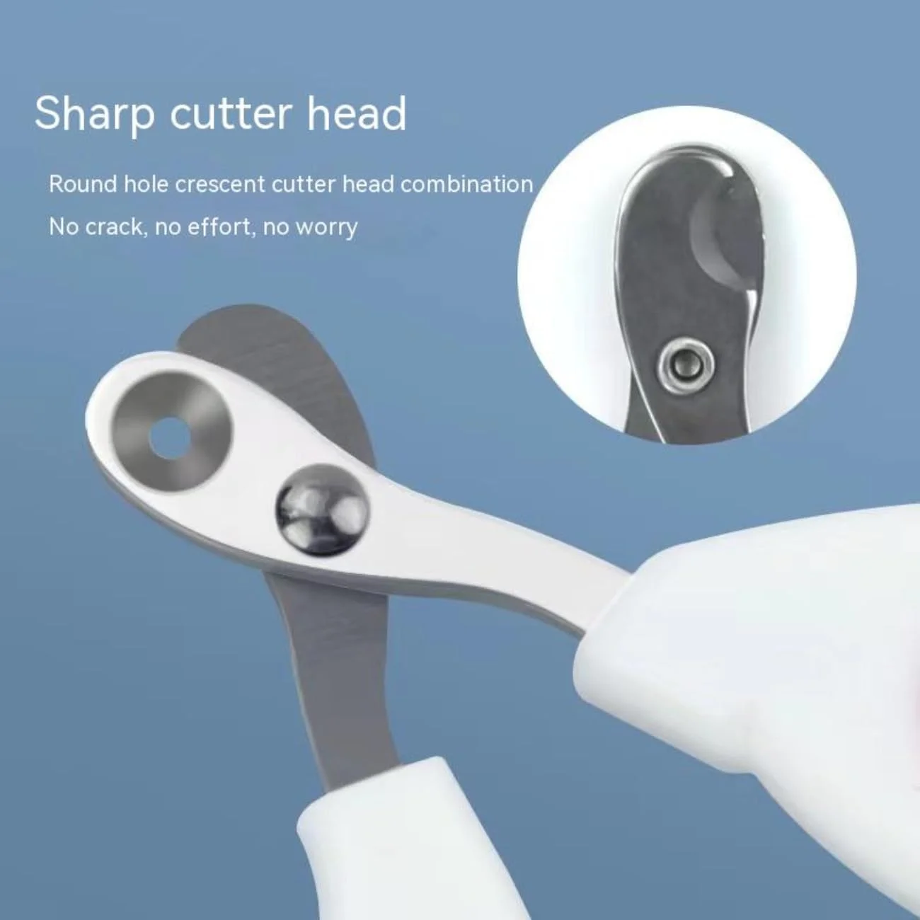 ناخن گیر گربه با سوراخ برش دایره ای - جلوگیری از کوتاه کردن بیش از حد ناخن حیوانات خانگی - طراحی ویژه برای گربه ها - تیغه زاویه دار تیز، ست پیرایش حرفه ای پنجه برای خانواده های تازه کار (آبی)