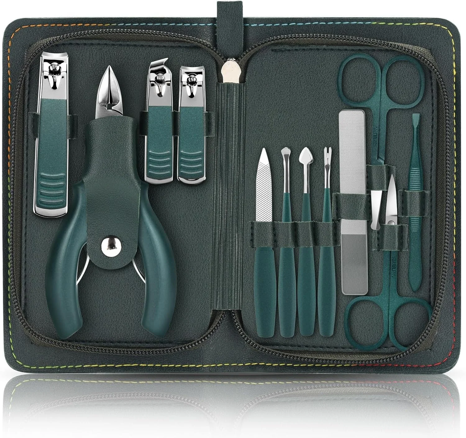 ست مانیکور و پدیکور BIGTHREE، شامل ۱۸ ابزار، ناخن گیر حرفه ای و مقاوم برای ناخن های ضخیم، ابزار مراقبت از ناخن به همراه کیف مسافرتی، هدیه تولد برای آقایان و بانوان ست مانیکور و پدیکور BIGTHREE، شامل ۱۸ ابزار، ناخن گیر حرفه ای و مقاوم برای ناخن های ضخیم، ابزار مراقبت از ناخن به همراه کیف مسافرتی، هدیه تولد برای آقایان و بانوان