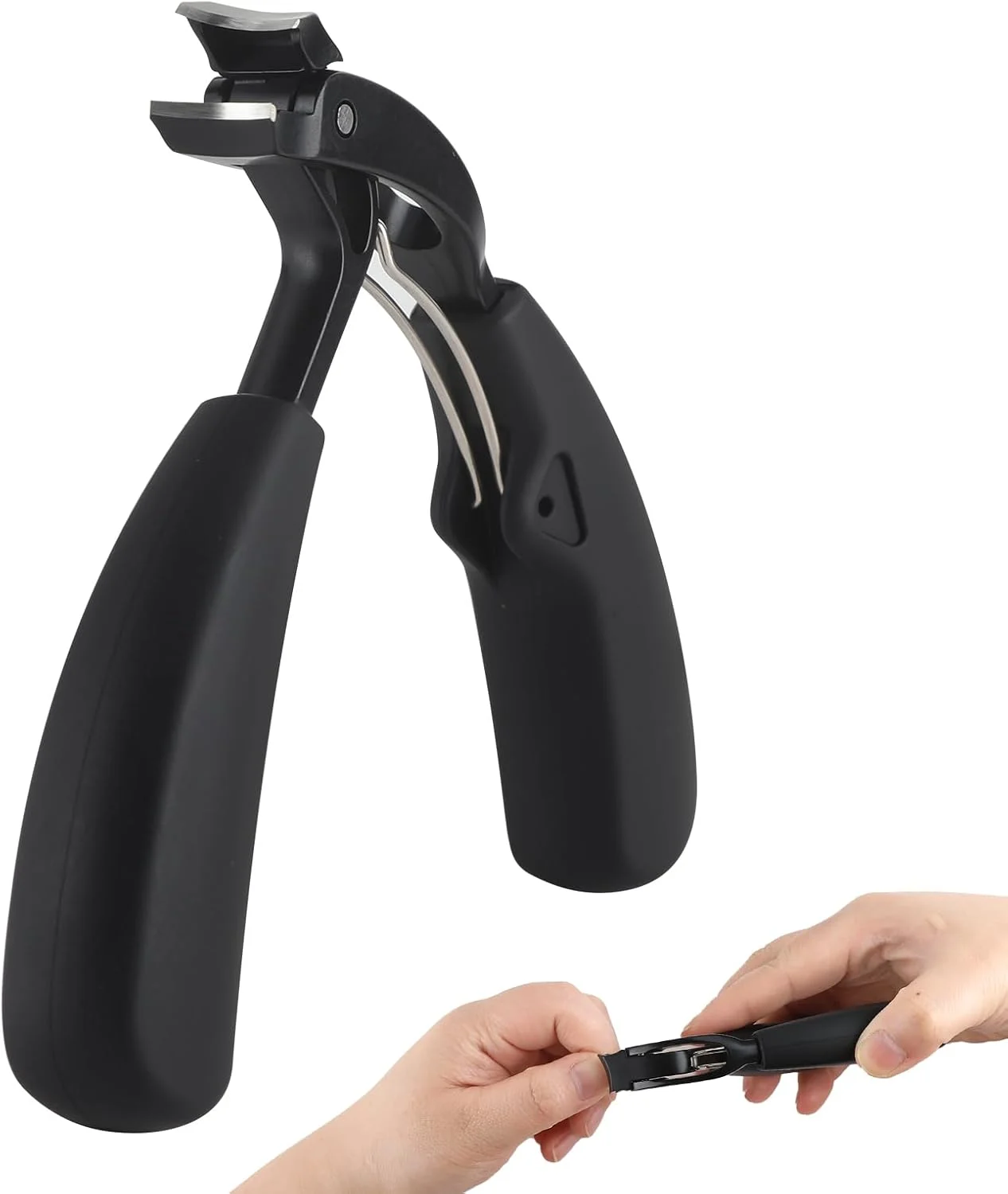 ناخن گیر سر زاویه دار، ارگونومیک، قیچی ناخن گیر با محفظه، برای ناخن های ضخیم آقایان (مشکی) ناخن گیر سر زاویه دار، ارگونومیک، قیچی ناخن گیر با محفظه، برای ناخن های ضخیم آقایان (مشکی)