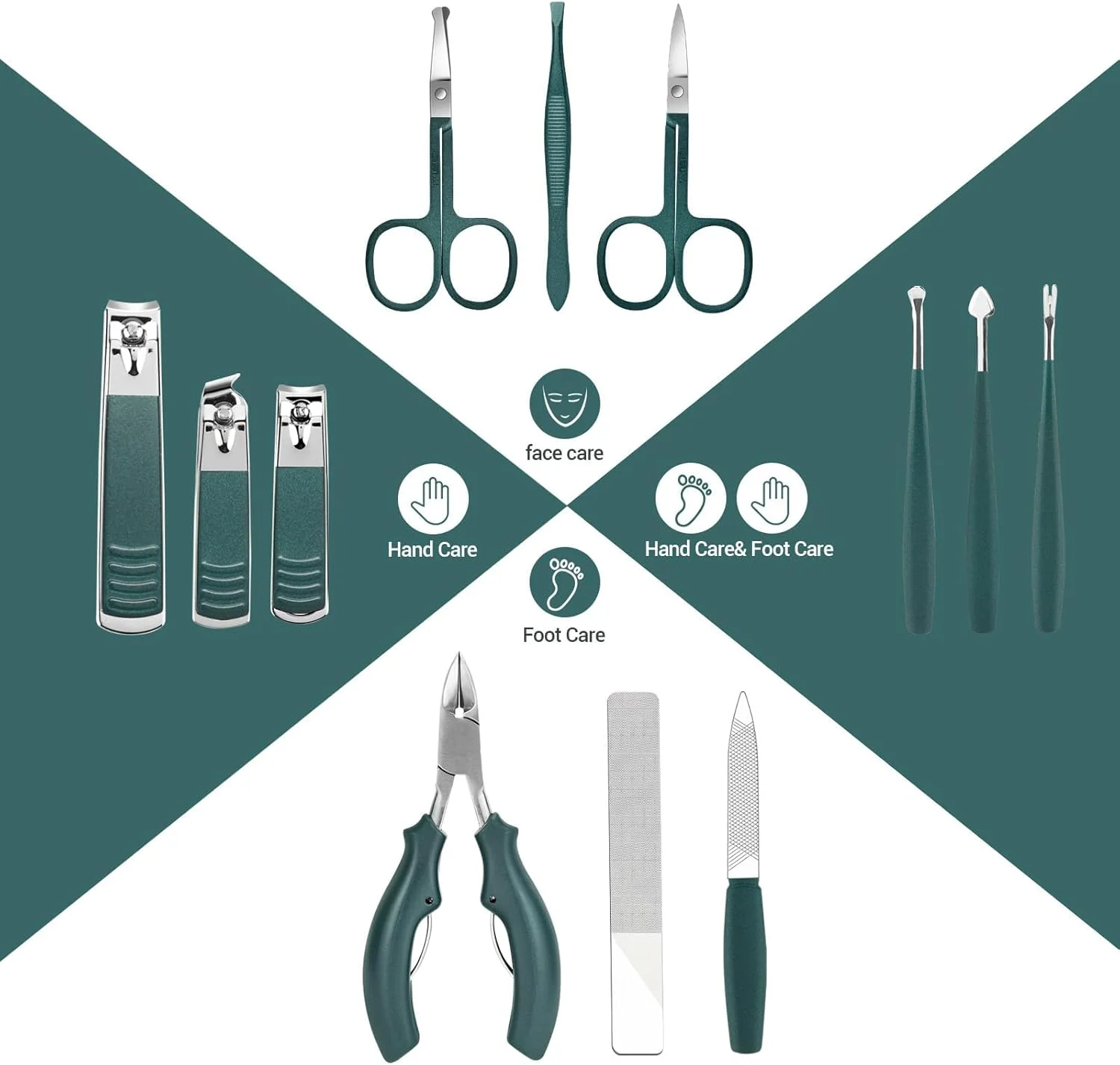 ست مانیکور و پدیکور BIGTHREE، شامل ۱۸ ابزار، ناخن گیر حرفه ای و مقاوم برای ناخن های ضخیم، ابزار مراقبت از ناخن به همراه کیف مسافرتی، هدیه تولد برای آقایان و بانوان ست مانیکور و پدیکور BIGTHREE، شامل ۱۸ ابزار، ناخن گیر حرفه ای و مقاوم برای ناخن های ضخیم، ابزار مراقبت از ناخن به همراه کیف مسافرتی، هدیه تولد برای آقایان و بانوان