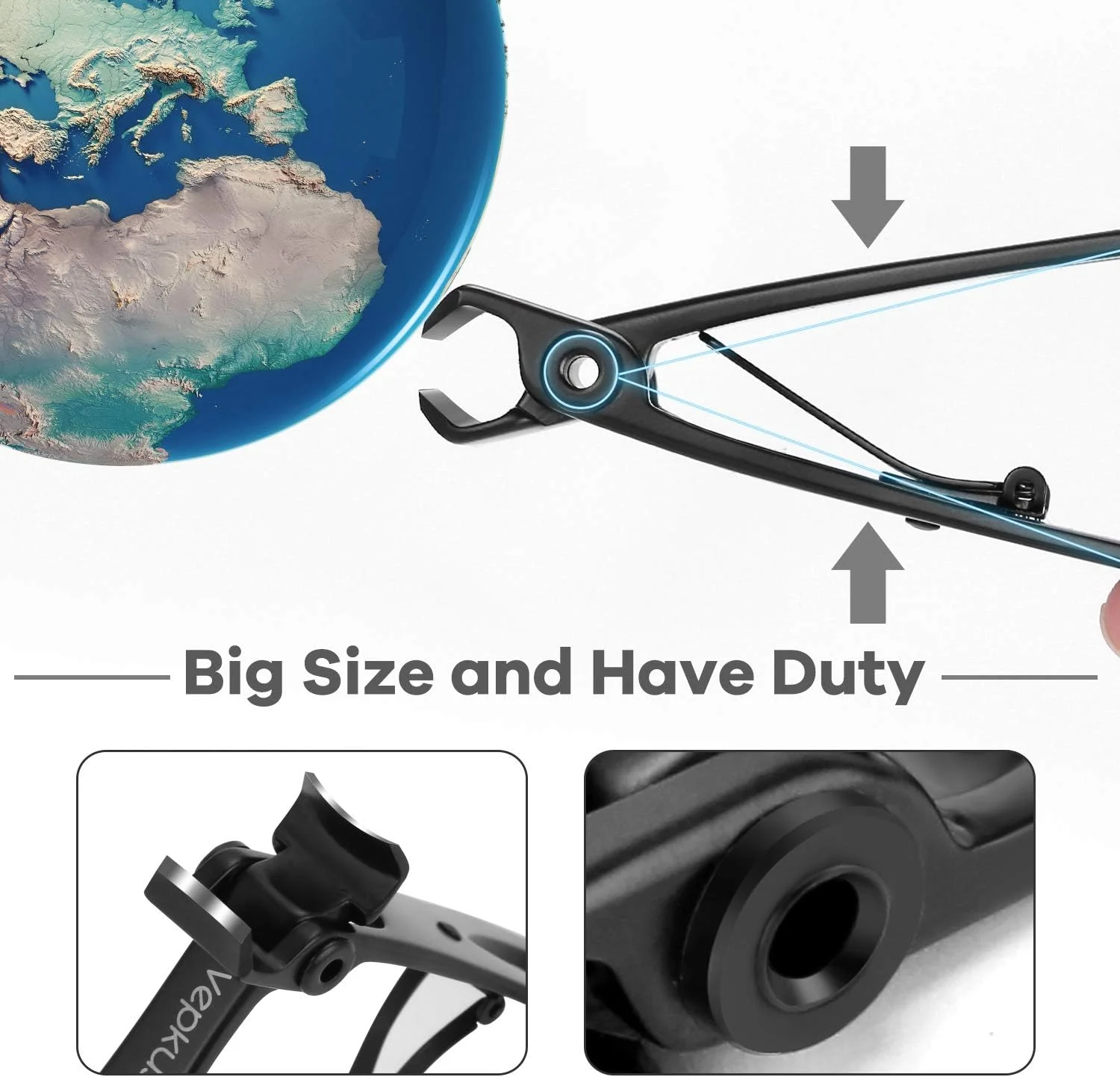 ناخن گیر ضخیم - قیچی ناخن استیل ضد زنگ بزرگ با دهانه پهن به همراه سوهان ناخن برای ناخن های ضخیم، ناخن گیر بزرگ برای آقایان و بانوان