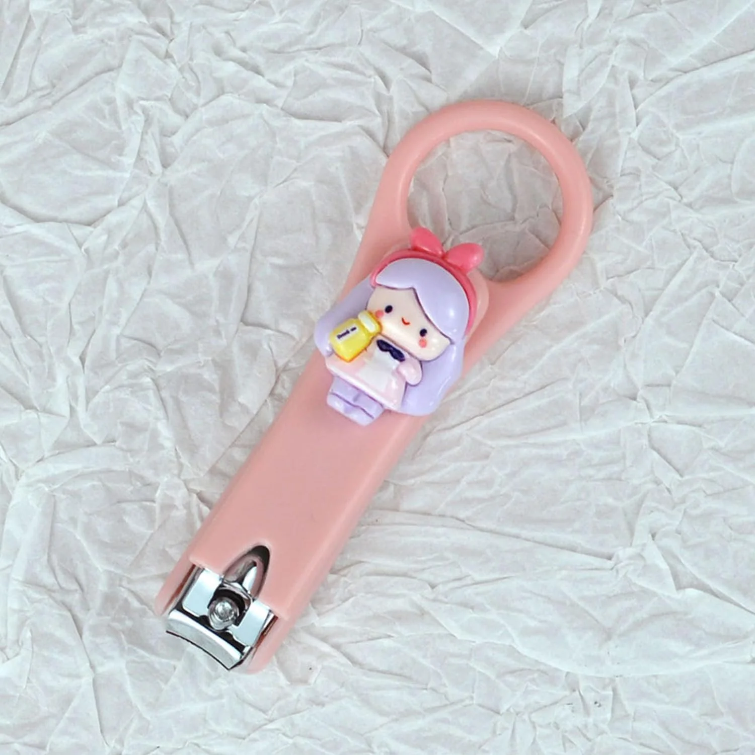 ست ناخن گیر کارتونی زیبا برای بانوان، ست 5 تکه ناخن گیر ضد پاشش، ست قیچی ناخن مخصوص بانوان، لوازم جانبی مانیکور LCC909-01