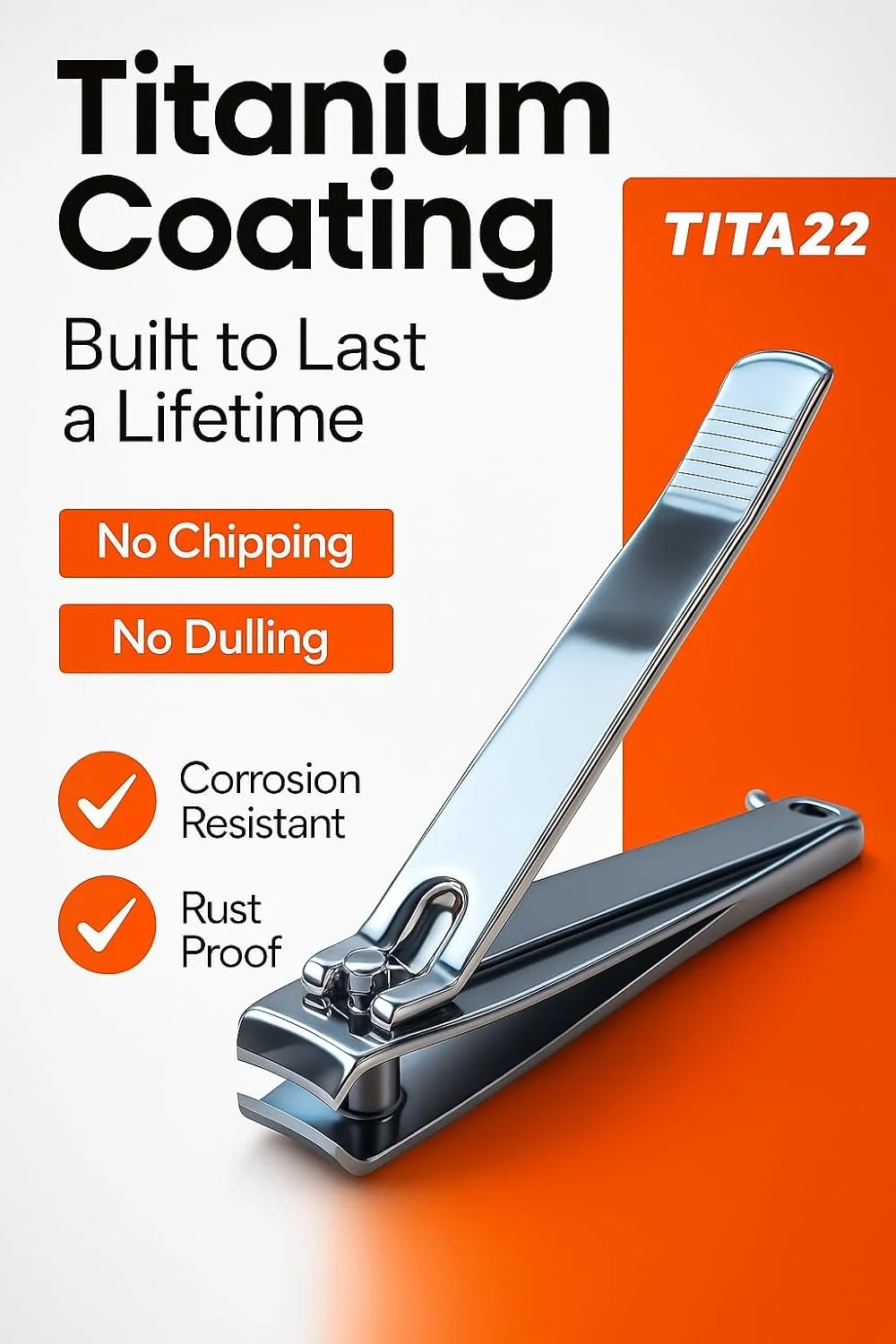 ناخن گیر با روکش تیتانیوم، فوق العاده تیز، محکم، ضد زنگ، بادوام، مناسب برای ناخن های دست و پا به همراه سوهان ناخن، مناسب برای آقایان و بانوان (1 عدد) ناخن گیر با روکش تیتانیوم، فوق العاده تیز، محکم، ضد زنگ، بادوام، مناسب برای ناخن های دست و پا به همراه سوهان ناخن، مناسب برای آقایان و بانوان (1 عدد)