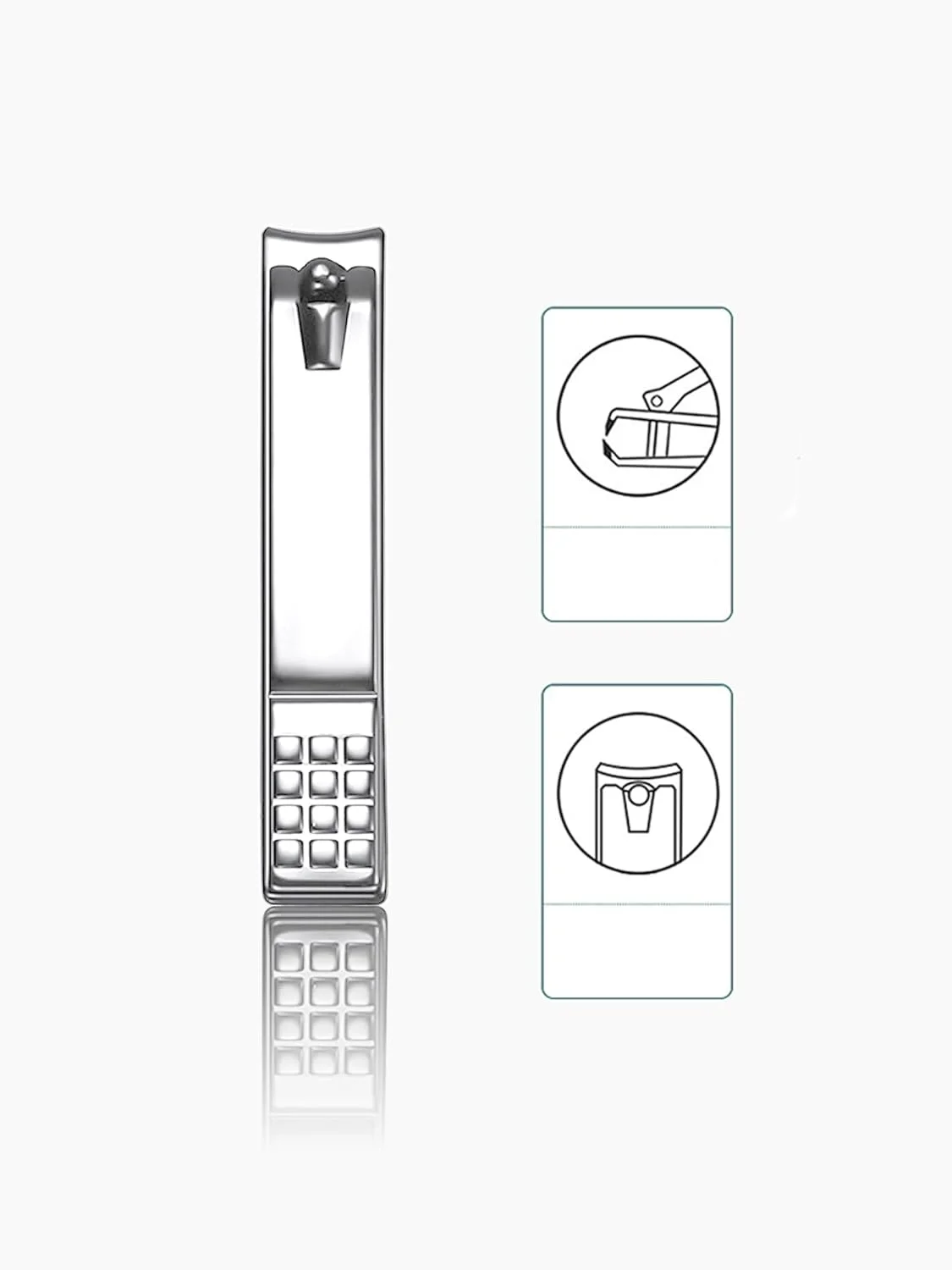 ست سه عددی ناخن گیر، ناخن گیرهای فوق العاده تیز و بادوام برای ناخن های دست و پا، نقره ای