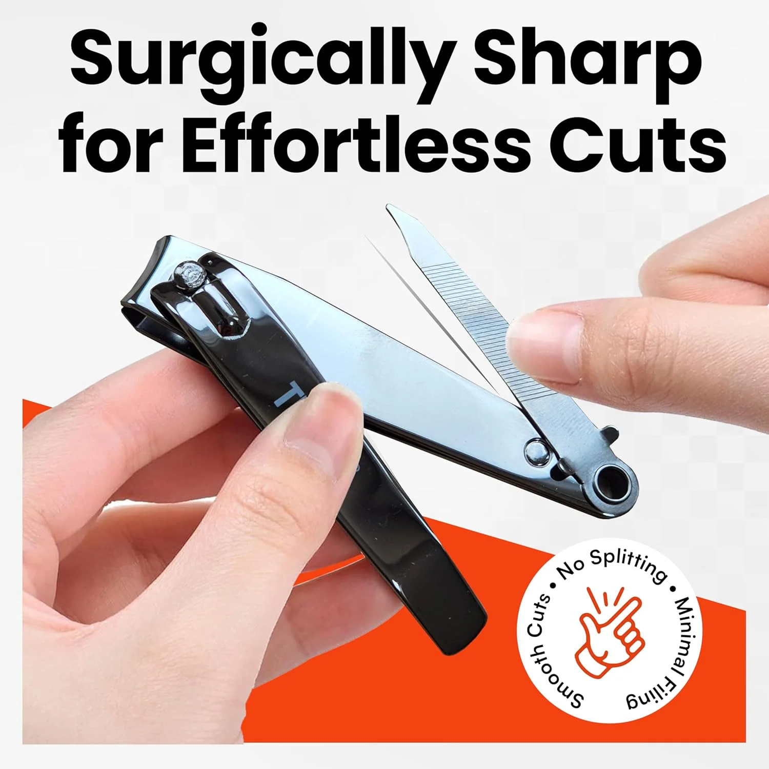 ناخن گیر با روکش تیتانیوم، فوق العاده تیز، محکم، ضد زنگ، بادوام، مناسب برای ناخن های دست و پا به همراه سوهان ناخن، مناسب برای آقایان و بانوان (1 عدد) ناخن گیر با روکش تیتانیوم، فوق العاده تیز، محکم، ضد زنگ، بادوام، مناسب برای ناخن های دست و پا به همراه سوهان ناخن، مناسب برای آقایان و بانوان (1 عدد)