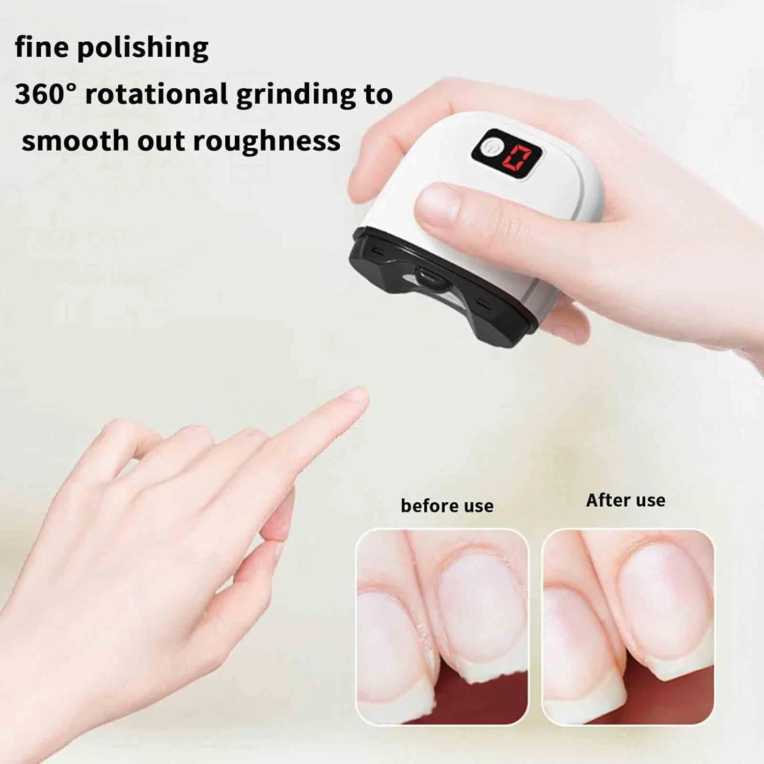 ست ناخن گیر برقی برای آقایان، ناخن گیر برقی اتوماتیک قابل حمل برای ناخن های ضخیم، ناخن گیر بی صدا با نور، قابل شارژ Type-C، 65x74 میلی متر، سفید، ایده آل برای خانم ها ست ناخن گیر برقی برای آقایان، ناخن گیر برقی اتوماتیک قابل حمل برای ناخن های ضخیم، ناخن گیر بی صدا با نور، قابل شارژ Type-C، 65x74 میلی متر، سفید، ایده آل برای خانم ها