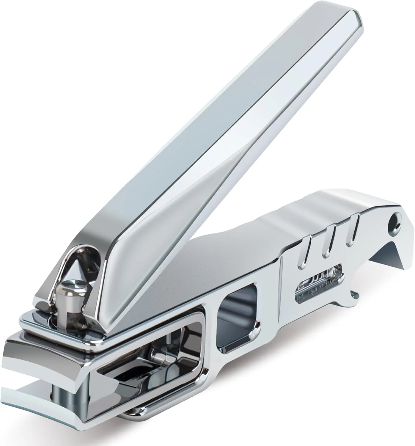 ناخن گیر، ناخن گیر بزرگ و مقاوم با سوهان ناخن، ابزار مانیکور تیز و آسان برای ناخن های ضخیم، مراقبت از ناخن استیل ضد زنگ سایز مسافرتی برای آقایان و بانوان، نقره ای