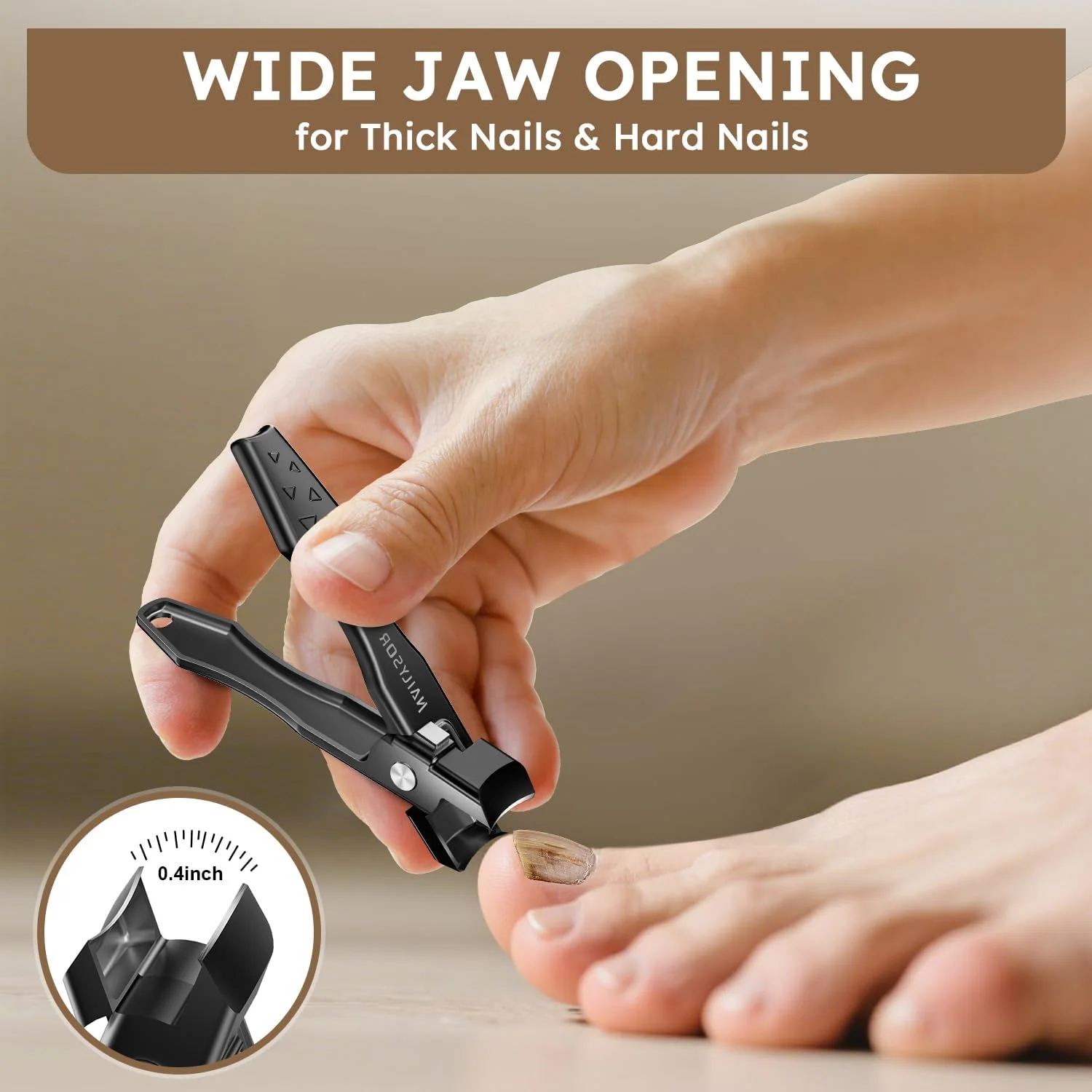 ناخن گیر آلمانی برای آقایان و بانوان با محفظه جمع آوری، ناخن گیر پا برای ناخن های ضخیم سالمندان، ناخن گیر پا با دهانه پهن و قفل ایمنی بسیار تیز ناخن گیر آلمانی برای آقایان و بانوان با محفظه جمع آوری، ناخن گیر پا برای ناخن های ضخیم سالمندان، ناخن گیر پا با دهانه پهن و قفل ایمنی بسیار تیز