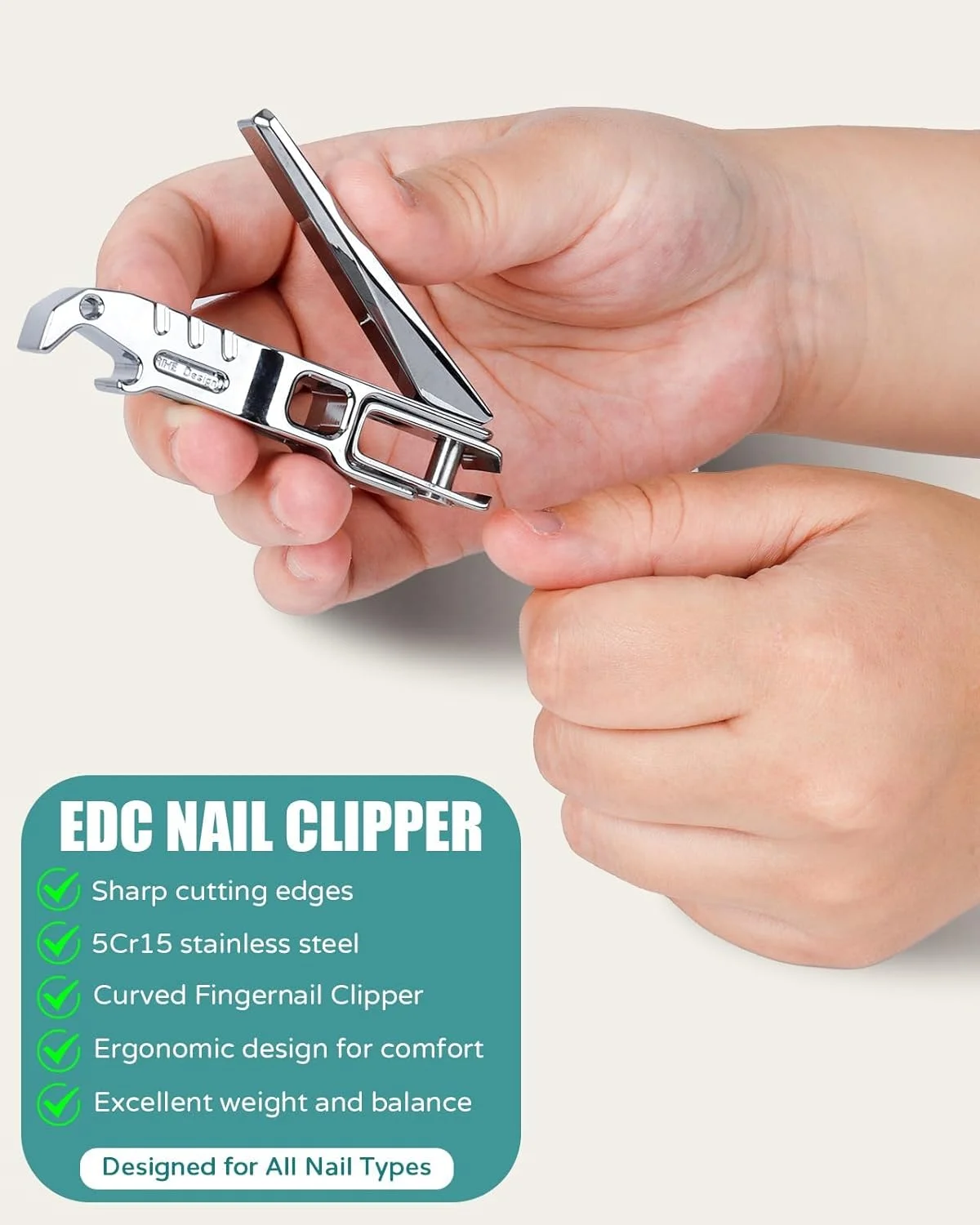 ناخن گیر، ناخن گیر بزرگ و مقاوم با سوهان ناخن، ابزار مانیکور تیز و آسان برای ناخن های ضخیم، مراقبت از ناخن استیل ضد زنگ سایز مسافرتی برای آقایان و بانوان، نقره ای ناخن گیر، ناخن گیر بزرگ و مقاوم با سوهان ناخن، ابزار مانیکور تیز و آسان برای ناخن های ضخیم، مراقبت از ناخن استیل ضد زنگ سایز مسافرتی برای آقایان و بانوان، نقره ای