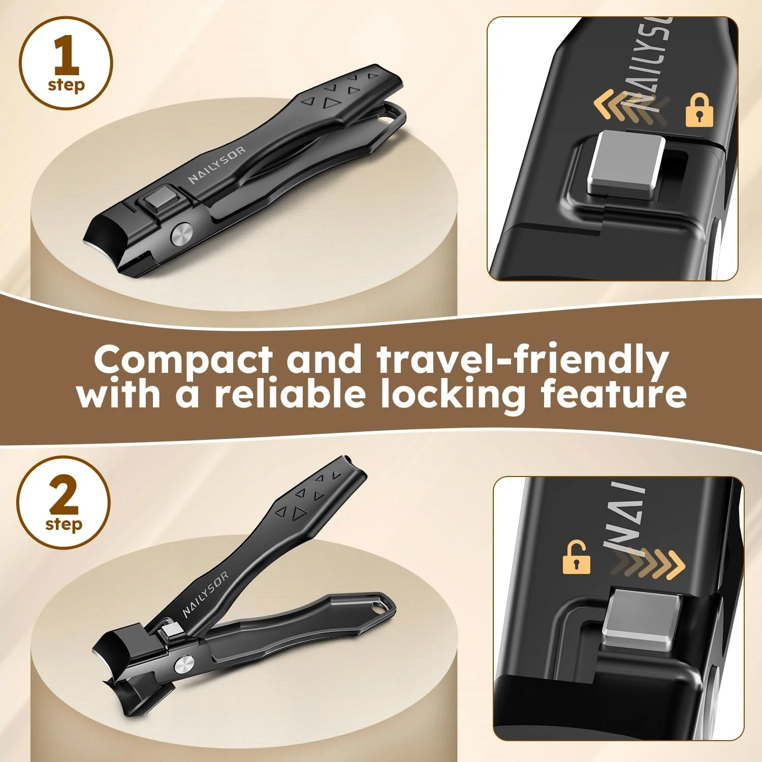 ناخن گیر آلمانی برای آقایان و بانوان با محفظه جمع آوری، ناخن گیر پا برای ناخن های ضخیم سالمندان، ناخن گیر پا با دهانه پهن و قفل ایمنی بسیار تیز ناخن گیر آلمانی برای آقایان و بانوان با محفظه جمع آوری، ناخن گیر پا برای ناخن های ضخیم سالمندان، ناخن گیر پا با دهانه پهن و قفل ایمنی بسیار تیز