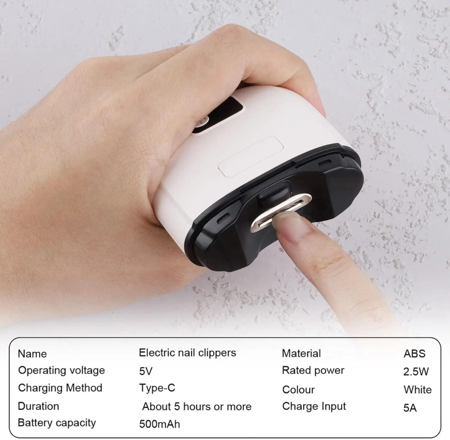 ناخن گیر برقی، سوهان ناخن اتوماتیک USB با 3 سرعت و ایمنی به همراه محفظه جمع آوری خرده ناخن ناخن گیر برقی، سوهان ناخن اتوماتیک USB با 3 سرعت و ایمنی به همراه محفظه جمع آوری خرده ناخن