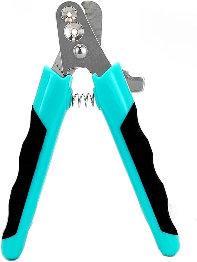 ناخن گیر گربه، ناخن گیر سگ با سوراخ های گرد دوتایی، ناخن گیر استیل ضد زنگ برای گربه ها و سگ ها (آبی دریاچه ای) ناخن گیر گربه، ناخن گیر سگ با سوراخ های گرد دوتایی، ناخن گیر استیل ضد زنگ برای گربه ها و سگ ها (آبی دریاچه ای)