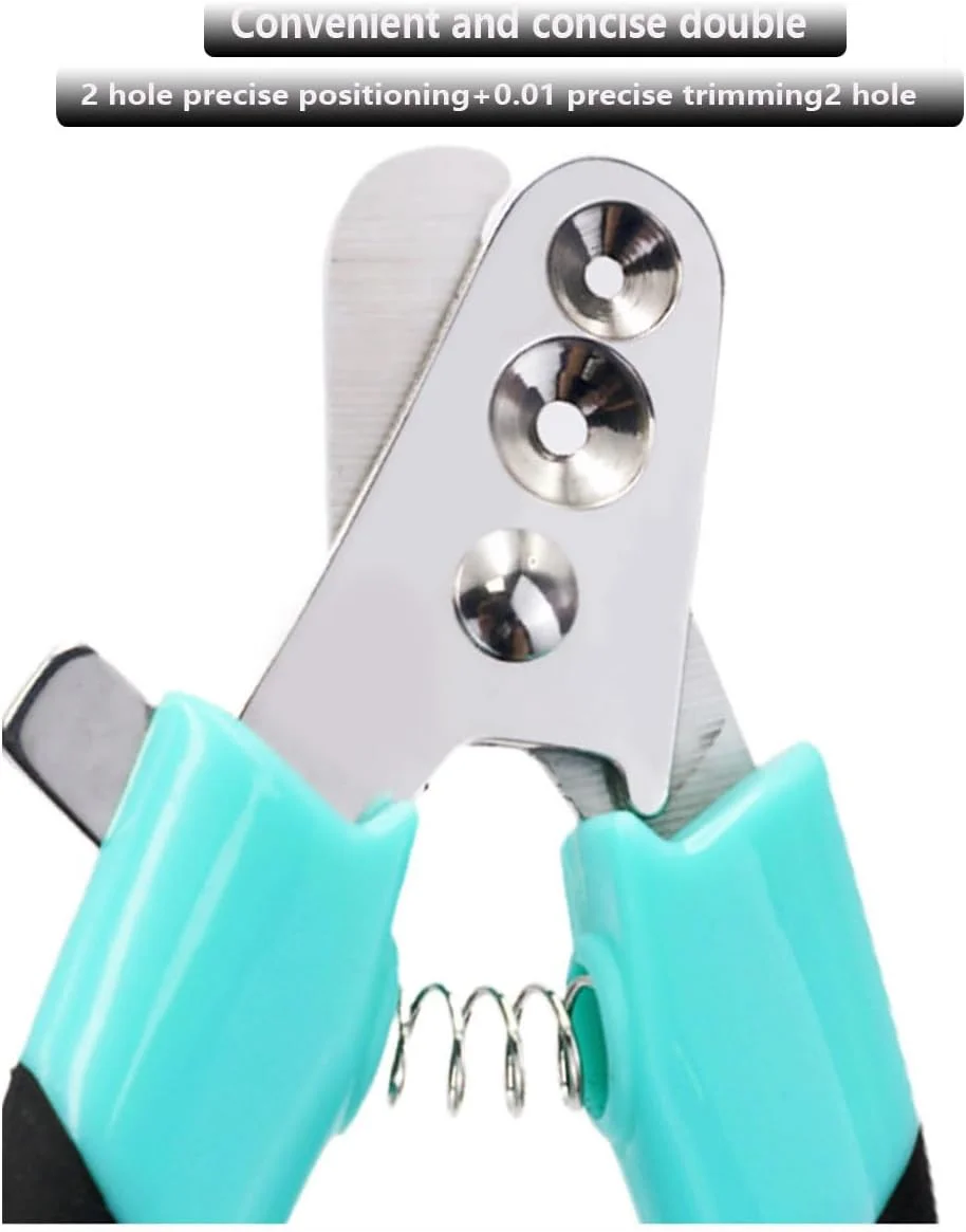 ناخن گیر گربه، ناخن گیر سگ با سوراخ های گرد دوتایی، ناخن گیر استیل ضد زنگ برای گربه ها و سگ ها (آبی دریاچه ای) ناخن گیر گربه، ناخن گیر سگ با سوراخ های گرد دوتایی، ناخن گیر استیل ضد زنگ برای گربه ها و سگ ها (آبی دریاچه ای)