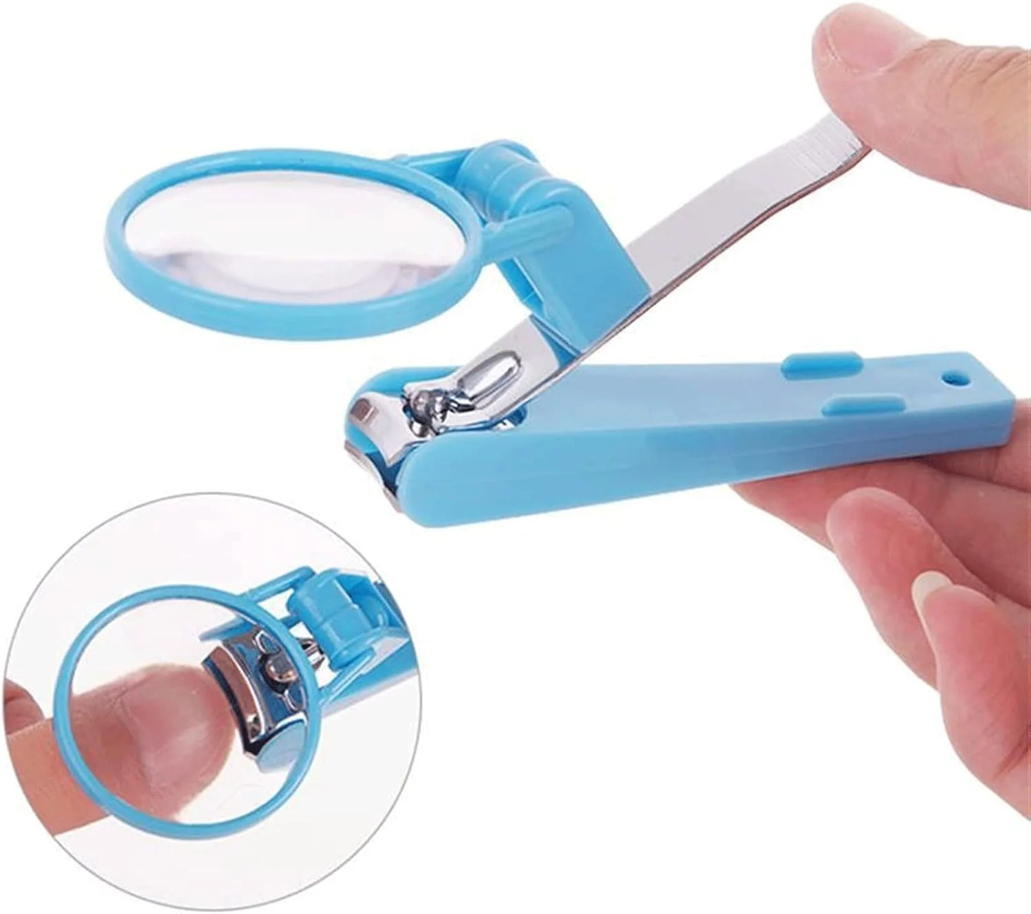 ناخن گیر، 1 عدد ناخن گیر حرفه ای ناخن از جنس فولاد کربنی با ذره بین، ابزار مانیکور ایمن ناخن گیر، 1 عدد ناخن گیر حرفه ای ناخن از جنس فولاد کربنی با ذره بین، ابزار مانیکور ایمن