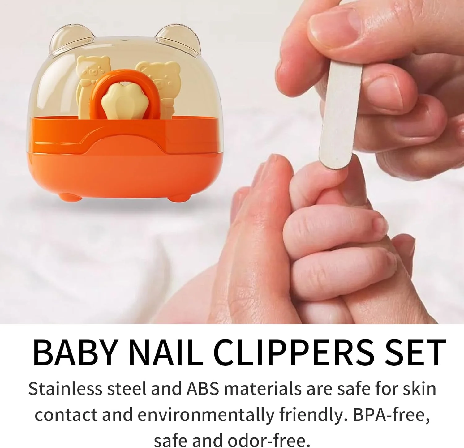 ست مراقبت از ناخن نوزاد، شامل قیچی، سوهان، موچین و ابزار مانیکور برای ناخن دست و پای کودکان نوپا، پسران و دختران، مناسب منزل، سفر، مدرسه، مهدکودک و گردش