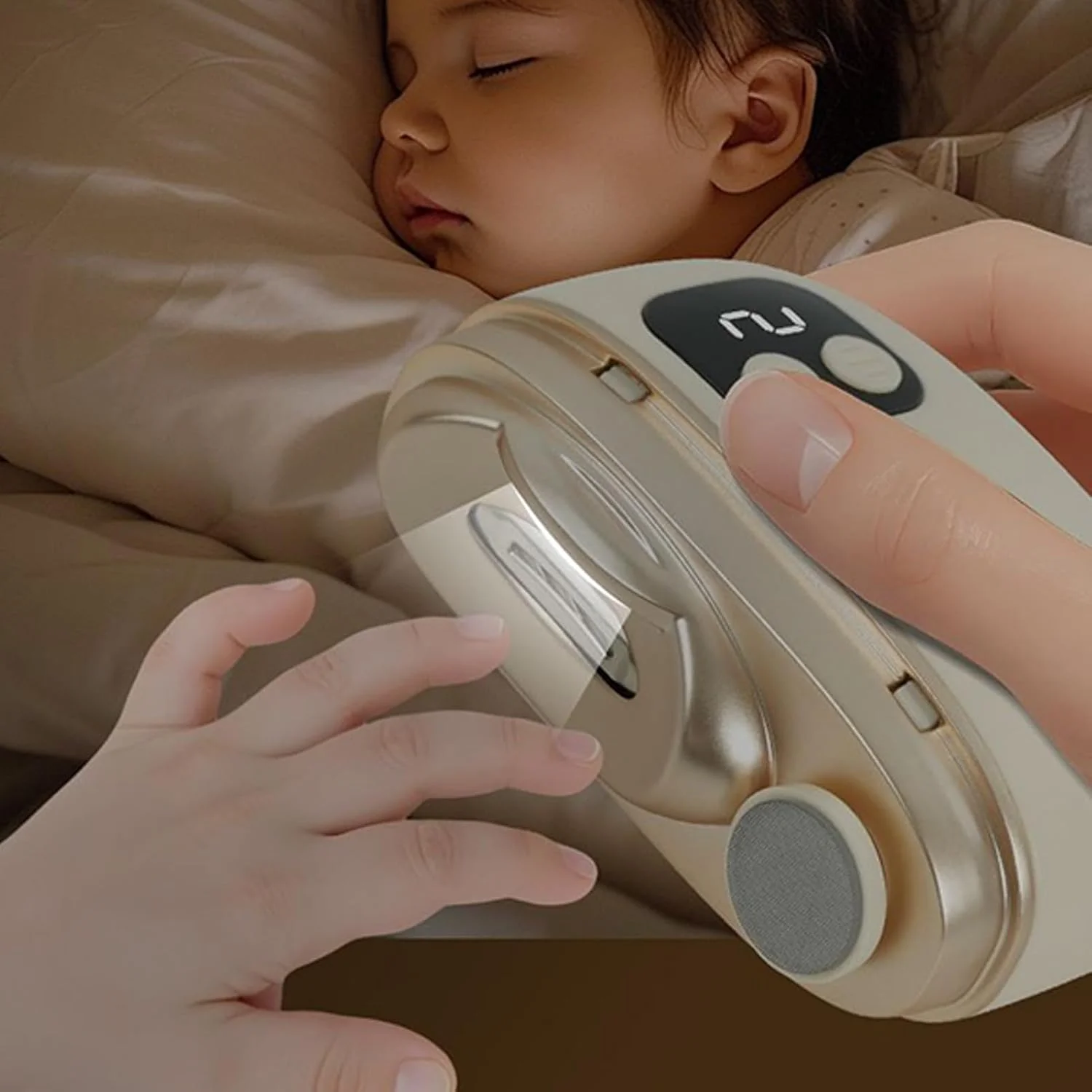 ناخن گیر برقی، پیرایشگر ایمن با چراغ LED | با جعبه خرده ناخن گیر برقی اتوماتیک - برای آقایان، خانم ها، سالمندان، نوزادان، کودکان نوپا و ناخن های فرورفته