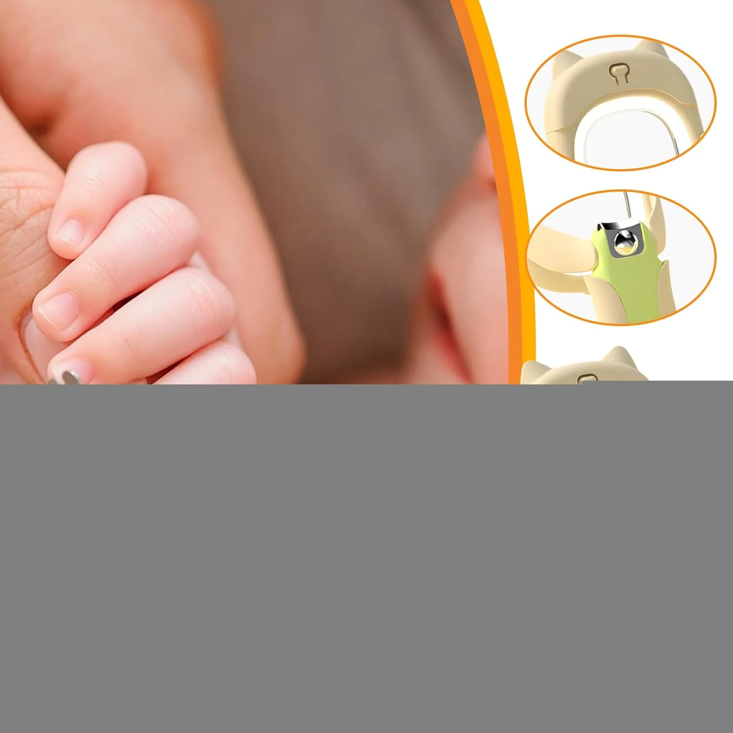 ناخن گیر کودک - ناخن گیر برقی LED با بزرگنمایی 25 برابری، قیچی ایمنی اتوماتیک، ابزار پیرایش برای خانه، مسافرت، مراقبت از کودکان و خانواده ها