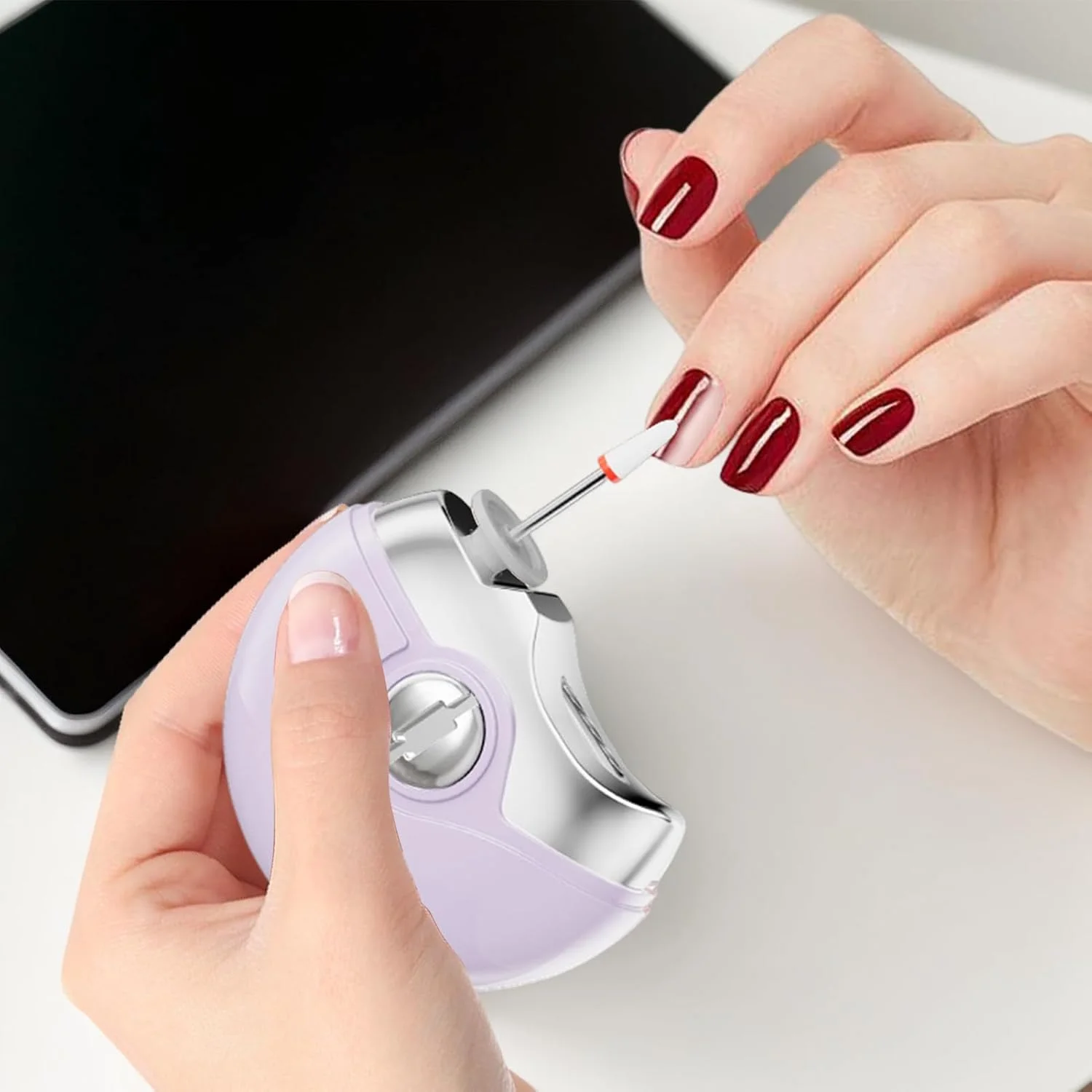 ناخن گیر برقی اتوماتیک | دارای 2 سرعت، قابل شارژ، ایمن - سوهان ناخن چند منظوره برای مراقبت از ناخن دست و پا، مناسب برای آقایان، سالمندان و بانوان