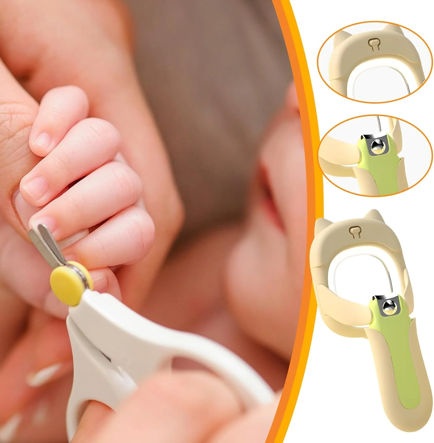ناخن گیر کودک، ناخن گیر برقی کودک با چراغ LED و بزرگنمایی 25 برابری - ابزار پیرایش قیچی ایمنی خودکار برای مراقبت از کودکان در خانه، مسافرت و خانواده ها ناخن گیر کودک، ناخن گیر برقی کودک با چراغ LED و بزرگنمایی 25 برابری - ابزار پیرایش قیچی ایمنی خودکار برای مراقبت از کودکان در خانه، مسافرت و خانواده ها