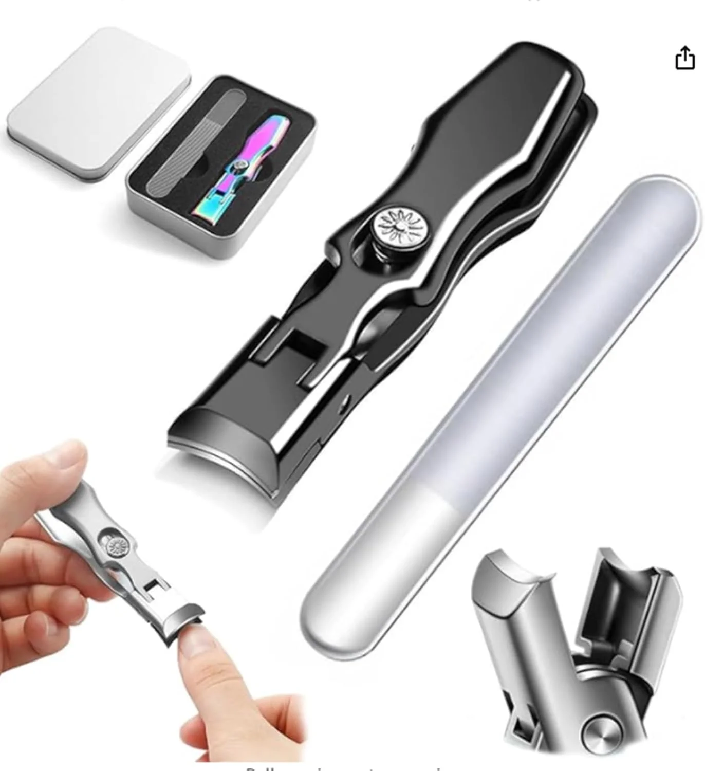 ناخن گیر مردانه | ناخن گیر | فک پهن استیل ضد زنگ ایمن با ابزار مانیکور سوهان برای سالمندان، زنان، مسافرت، منزل و سالن ناخن گیر مردانه | ناخن گیر | فک پهن استیل ضد زنگ ایمن با ابزار مانیکور سوهان برای سالمندان، زنان، مسافرت، منزل و سالن