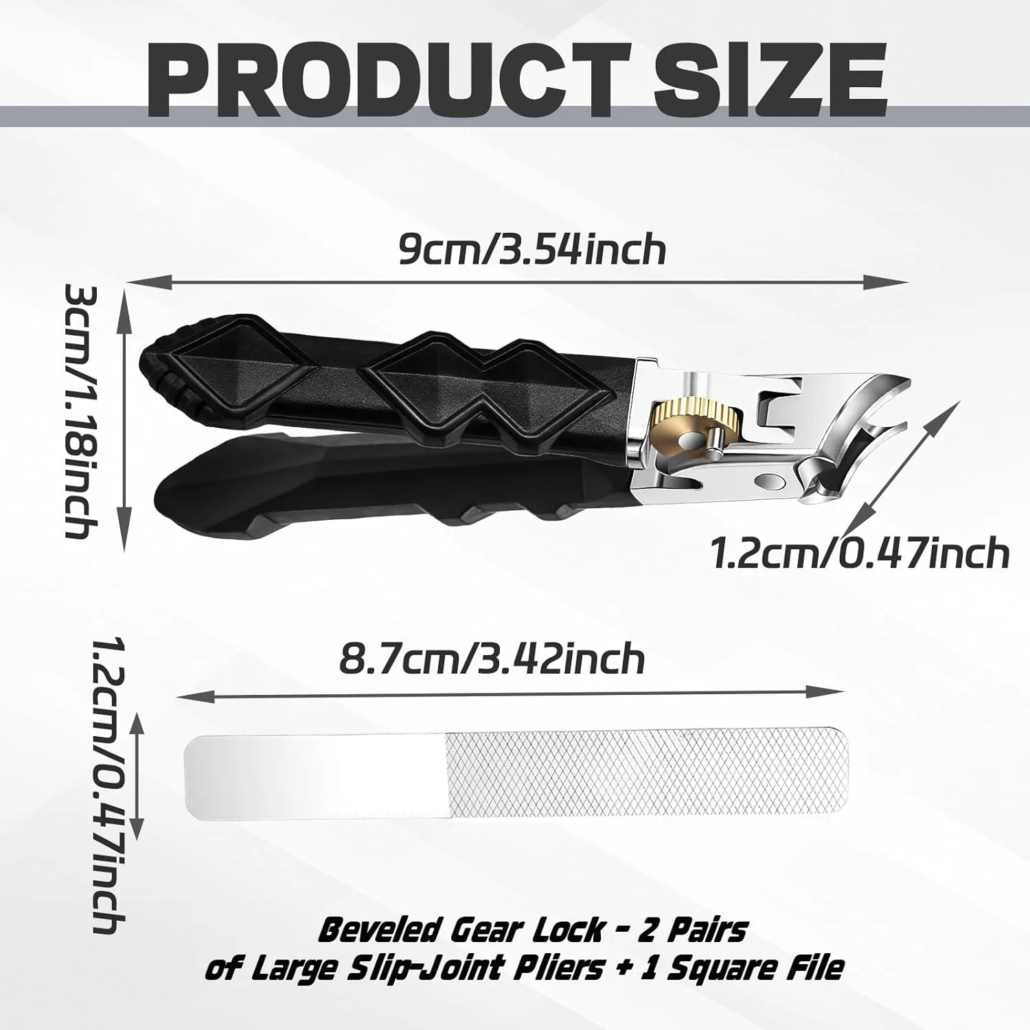 دو عدد ناخن گیر پیازکی Onglip-Nail برای ناخن های ضخیم، ناخن گیر حرفه ای با دهانه پهن، قفل ایمنی، ناخن گیر با عملکرد بالا