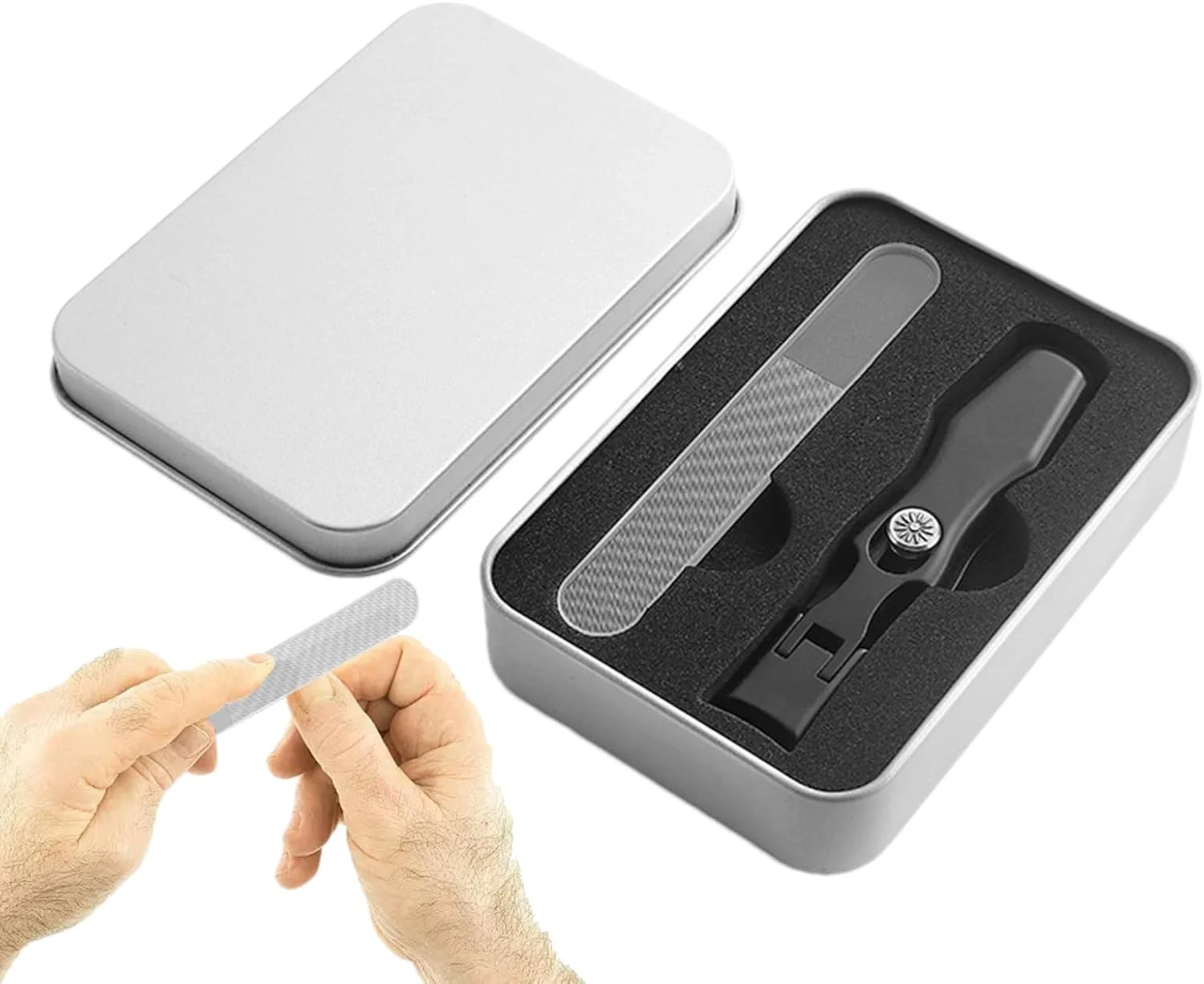 ناخن گیر | ناخن گیر برای ناخن ها | ابزار مانیکور فولاد ضد زنگ ایمن با فک پهن به همراه سوهان برای استفاده در منزل، مسافرت، سالن، بانوان و سالمندان ناخن گیر | ناخن گیر برای ناخن ها | ابزار مانیکور فولاد ضد زنگ ایمن با فک پهن به همراه سوهان برای استفاده در منزل، مسافرت، سالن، بانوان و سالمندان