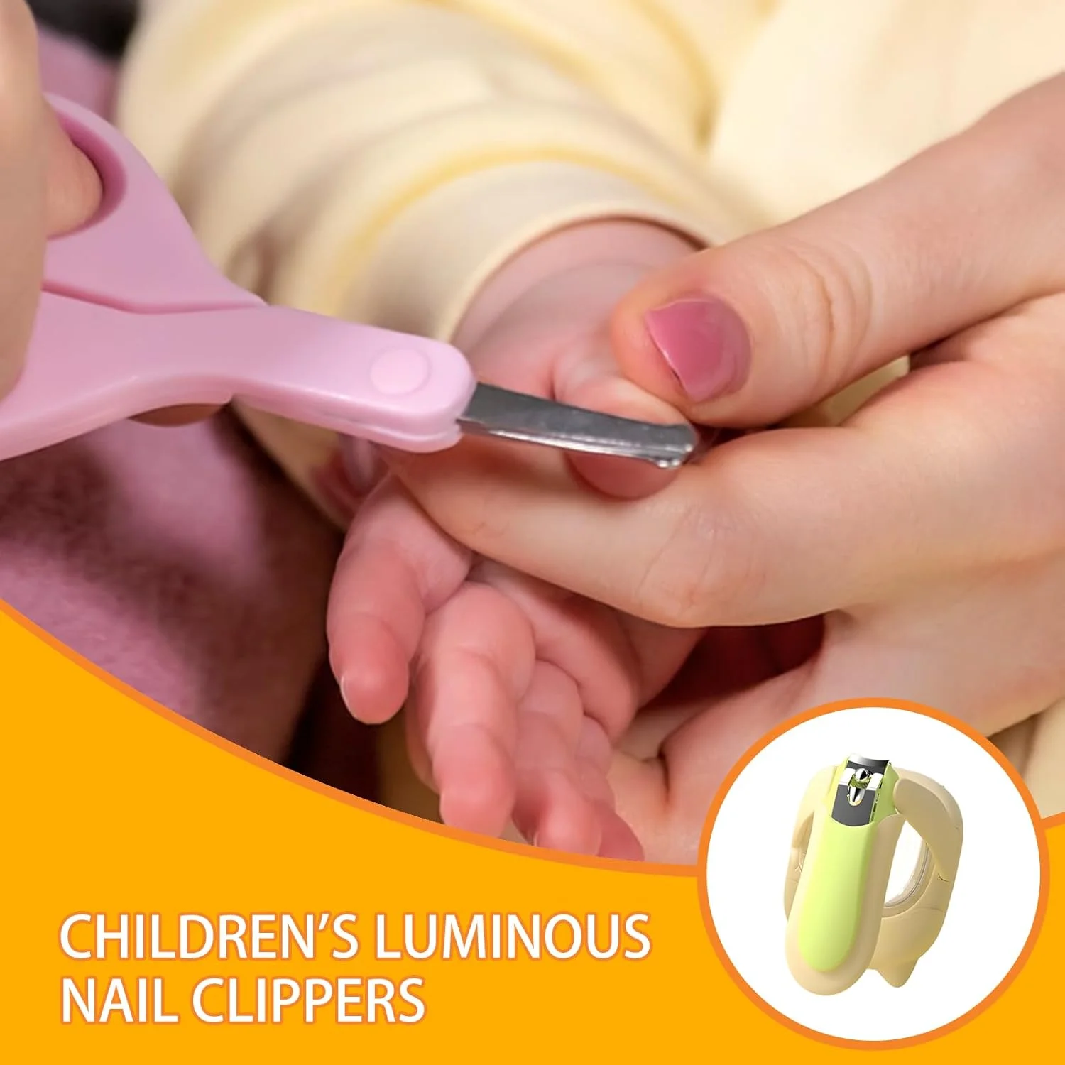 ناخن گیر کودک | ناخن گیر برقی کودک با چراغ LED و بزرگنمایی 25 برابری - ابزار پیرایش قیچی ایمنی اتوماتیک برای مراقبت از کودکان در خانه و مسافرت ناخن گیر کودک | ناخن گیر برقی کودک با چراغ LED و بزرگنمایی 25 برابری - ابزار پیرایش قیچی ایمنی اتوماتیک برای مراقبت از کودکان در خانه و مسافرت