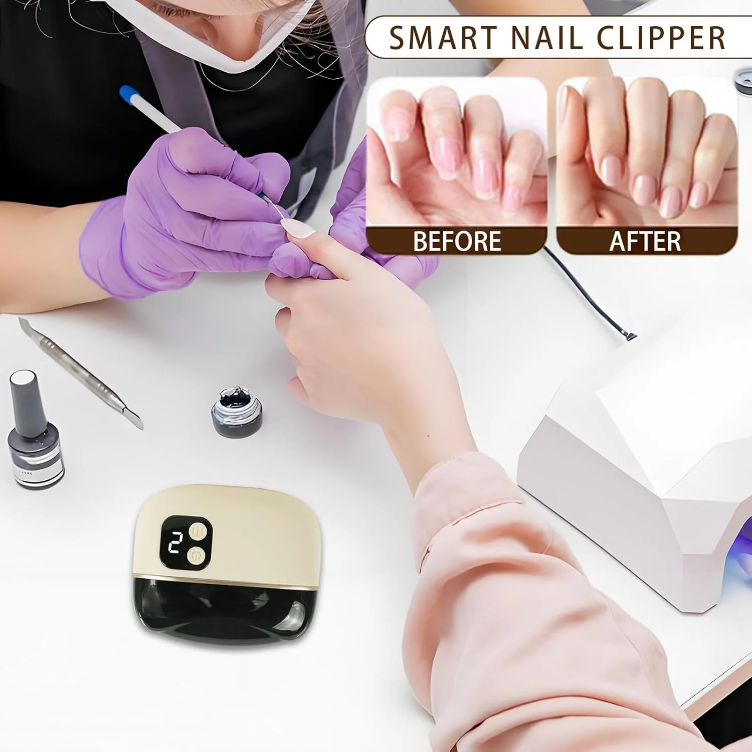 ناخن گیر اتوماتیک - قیچی ایمنی با چراغ LED | دارای جعبه خرده ناخن گیر برقی خودکار | برای آقایان، خانم ها، سالمندان، نوزادان، کودکان نوپا، ناخن های فرورفته در گوشت ناخن گیر اتوماتیک - قیچی ایمنی با چراغ LED | دارای جعبه خرده ناخن گیر برقی خودکار | برای آقایان، خانم ها، سالمندان، نوزادان، کودکان نوپا، ناخن های فرورفته در گوشت