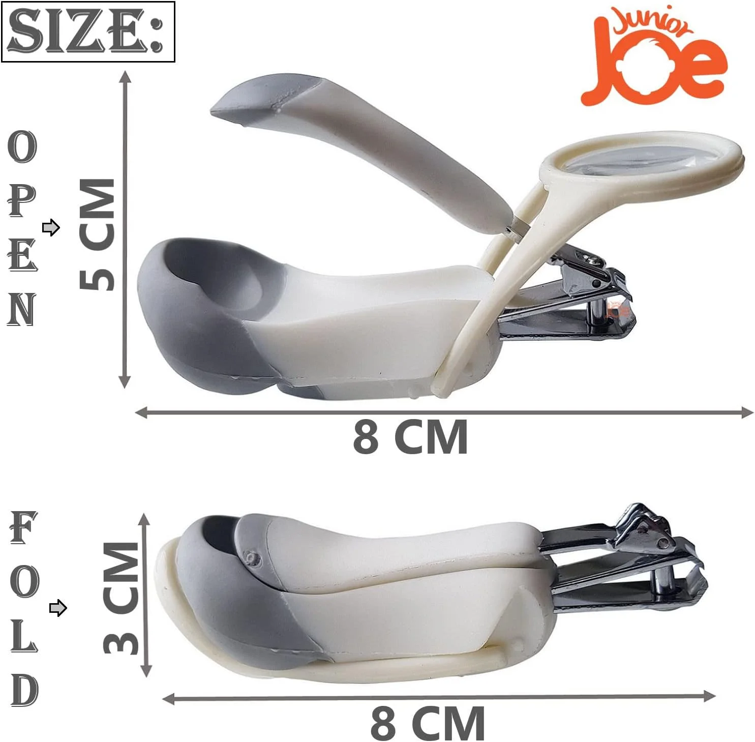 ناخن گیر کودک با شیشه ذره بینی (خاکستری) ناخن گیر کودک با شیشه ذره بینی (خاکستری)