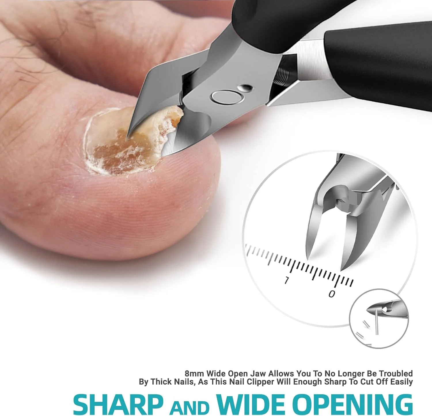 ناخن گیر روناوو برای ناخن های ضخیم - ناخن گیر حرفه ای و مقاوم برای ناخن های ضخیم و فرو رفته پا برای آقایان و سالمندان، قیچی بزرگ ناخن پا برای سالمندان/آقایان/خانم ها، دسته بلند ایمن و قوی (مشکی) ناخن گیر روناوو برای ناخن های ضخیم - ناخن گیر حرفه ای و مقاوم برای ناخن های ضخیم و فرو رفته پا برای آقایان و سالمندان، قیچی بزرگ ناخن پا برای سالمندان/آقایان/خانم ها، دسته بلند ایمن و قوی (مشکی)