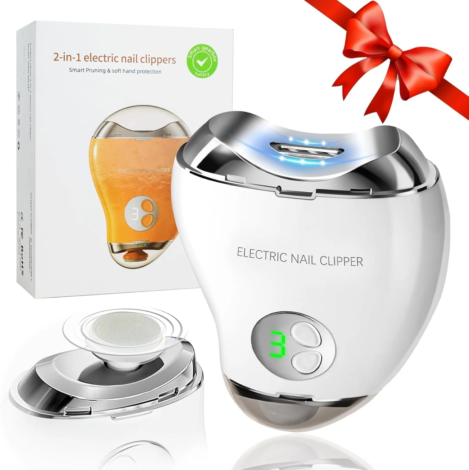 ناخن گیر برقی اوشیما، نمایشگر دیجیتال LCD با 3 سرعت، دارای محفظه نگهداری خودکار ناخن، سوهان ناخن ایمن و قابل شارژ با USB برای کودکان ناخن گیر برقی اوشیما، نمایشگر دیجیتال LCD با 3 سرعت، دارای محفظه نگهداری خودکار ناخن، سوهان ناخن ایمن و قابل شارژ با USB برای کودکان