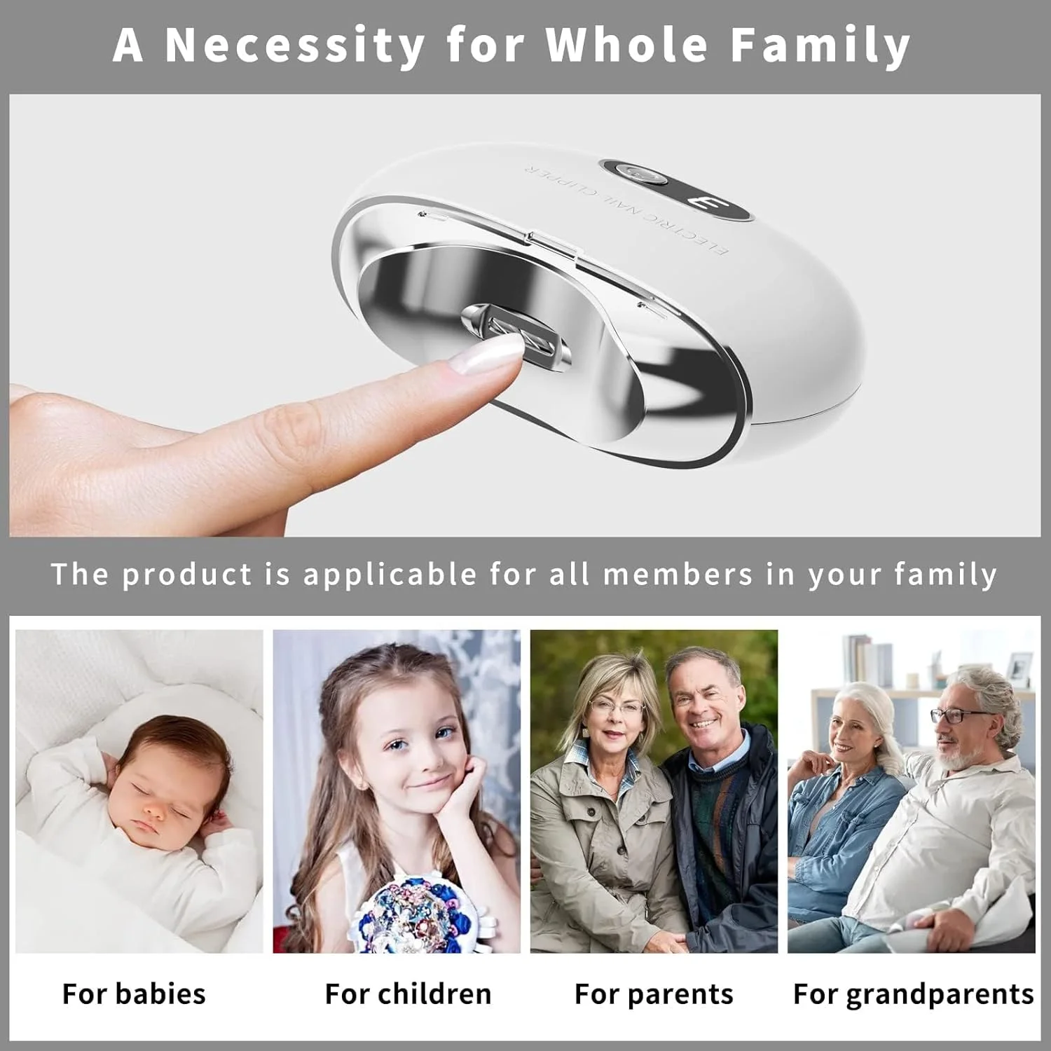 ناخن گیر اتوماتیک، ناخن گیر برقی اتوماتیک ایمن، کوتاه کننده و سوهان ناخن قابل شارژ، قیچی ناخن هدیه برای بزرگسالان، سالمندان، نوزادان، کودکان، مردان، زنان (سفید) ناخن گیر اتوماتیک، ناخن گیر برقی اتوماتیک ایمن، کوتاه کننده و سوهان ناخن قابل شارژ، قیچی ناخن هدیه برای بزرگسالان، سالمندان، نوزادان، کودکان، مردان، زنان (سفید)