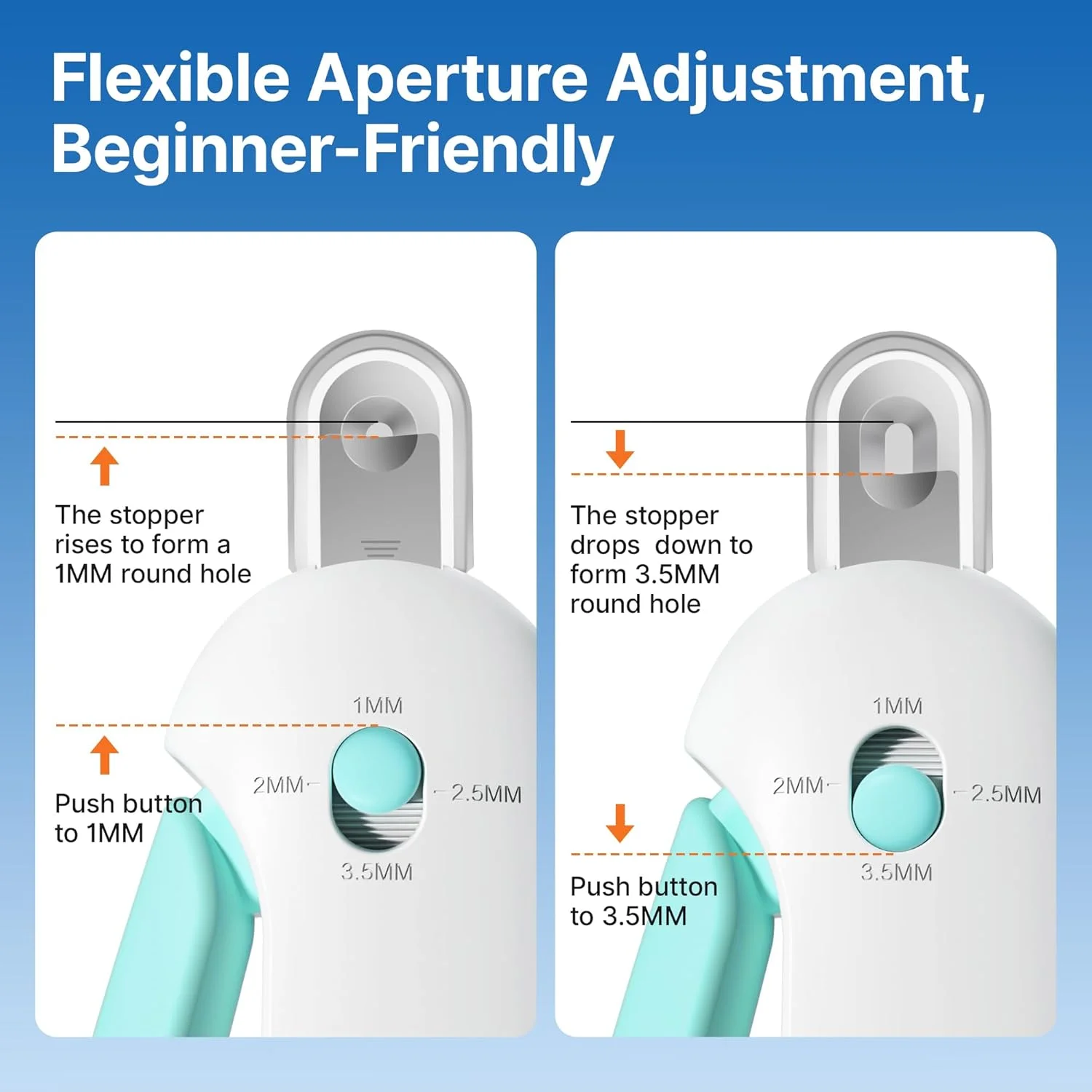 ناخن گیر گربه با سوراخ پیرایش 3 سایز قابل تنظیم و سوهان ناخن مخفی | پیرایشگر ایمن ناخن پا برای بچه گربه ها و گربه های خانگی | ناخن گیر ضد پاشش برای نظافت حیوانات خانگی (آبی) ناخن گیر گربه با سوراخ پیرایش 3 سایز قابل تنظیم و سوهان ناخن مخفی | پیرایشگر ایمن ناخن پا برای بچه گربه ها و گربه های خانگی | ناخن گیر ضد پاشش برای نظافت حیوانات خانگی (آبی)