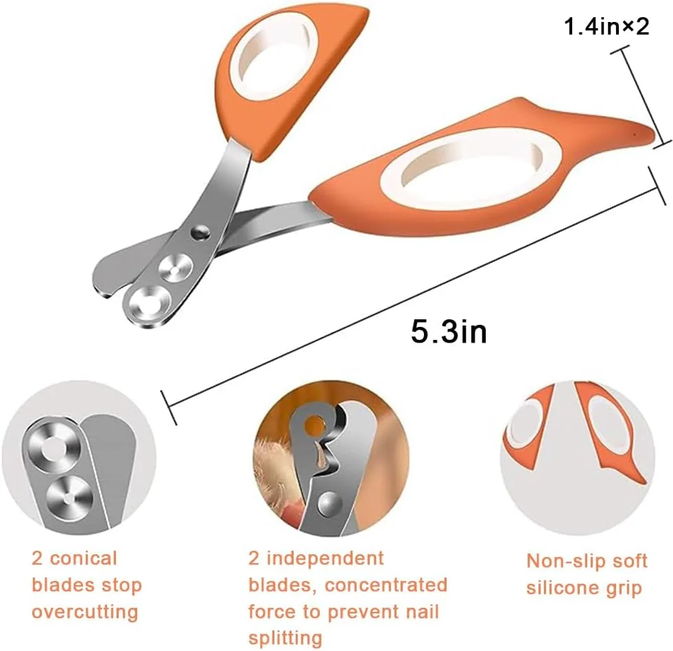 ناخن گیر گربه TOMVAES با محافظ ایمنی، ناخن گیر حیوانات خانگی و ابزار پیرایش ناخن برای جلوگیری از کوتاه کردن بیش از حد ناخن مناسب برای خوکچه هندی، پرندگان، توله سگ ها، بچه گربه ها، جربیل ها، همسترها و خرگوش ها (مدل B) ناخن گیر گربه TOMVAES با محافظ ایمنی، ناخن گیر حیوانات خانگی و ابزار پیرایش ناخن برای جلوگیری از کوتاه کردن بیش از حد ناخن مناسب برای خوکچه هندی، پرندگان، توله سگ ها، بچه گربه ها، جربیل ها، همسترها و خرگوش ها (مدل B)