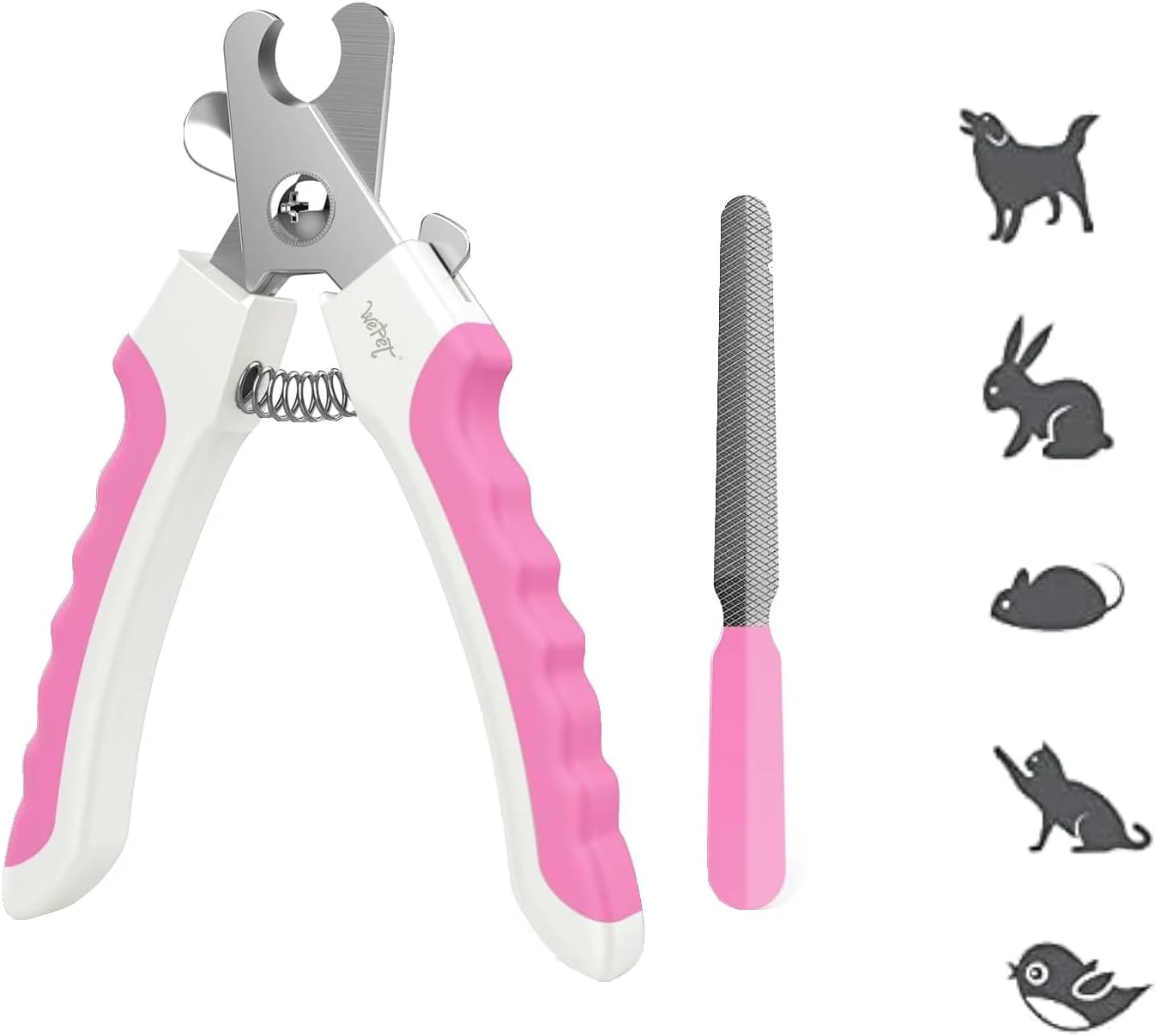 ناخن گیر حیوانات خانگی به همراه سوهان ناخن، ناخن گیر گربه استیل ضد زنگ، ناخن گیر سگ حرفه ای با قفل ایمنی و محافظ، مناسب برای توله سگ ها و بچه گربه ها (صورتی) ناخن گیر حیوانات خانگی به همراه سوهان ناخن، ناخن گیر گربه استیل ضد زنگ، ناخن گیر سگ حرفه ای با قفل ایمنی و محافظ، مناسب برای توله سگ ها و بچه گربه ها (صورتی)