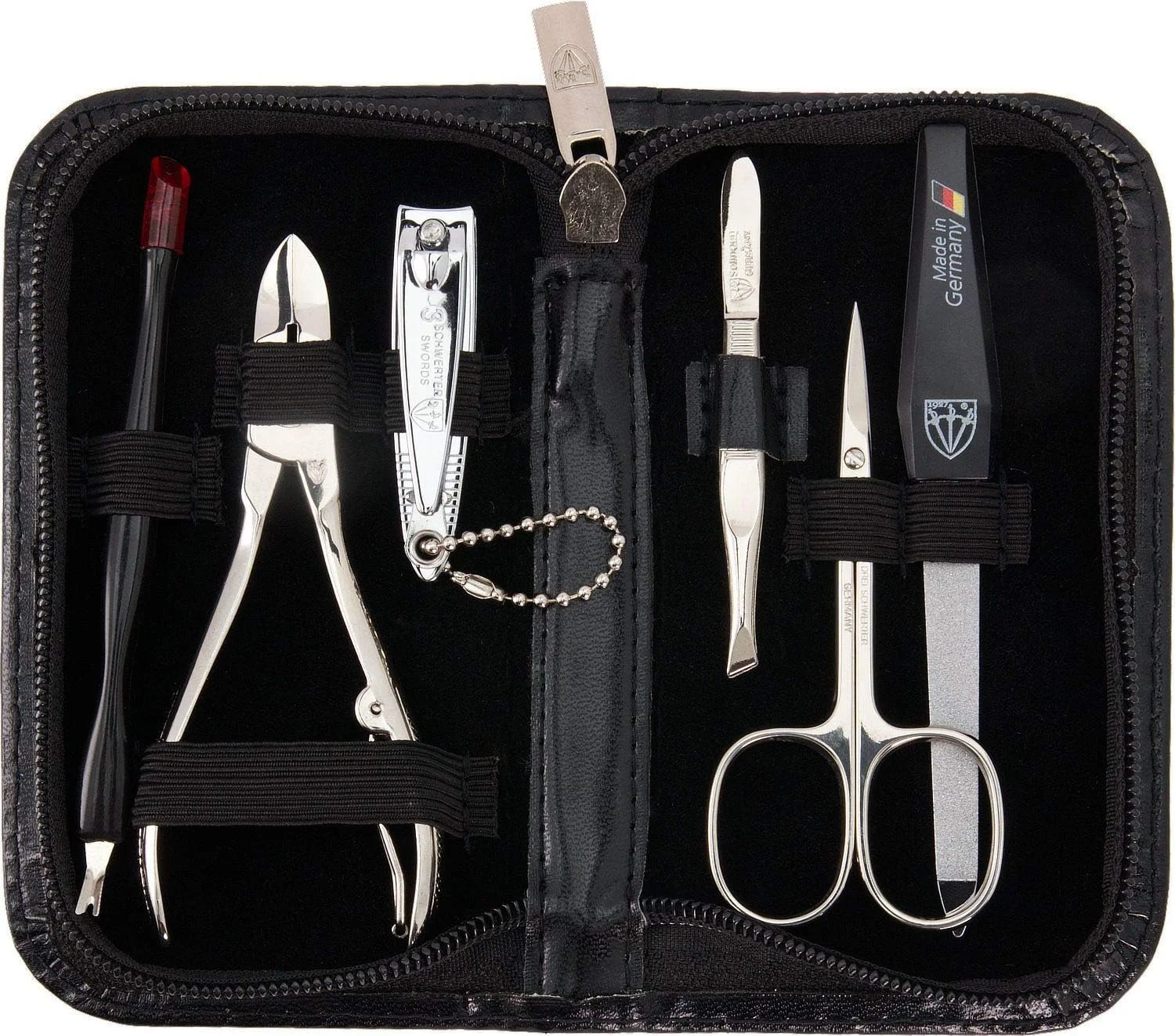 ست مانیکور و پدیکور 6 تکه با کیفیت عالی از برند تری سورز آلمان، قیچی، ناخن گیر، کیف چرمی شیک، ساخت سولینگن آلمان (83202) ست مانیکور و پدیکور 6 تکه با کیفیت عالی از برند تری سورز آلمان، قیچی، ناخن گیر، کیف چرمی شیک، ساخت سولینگن آلمان (83202)