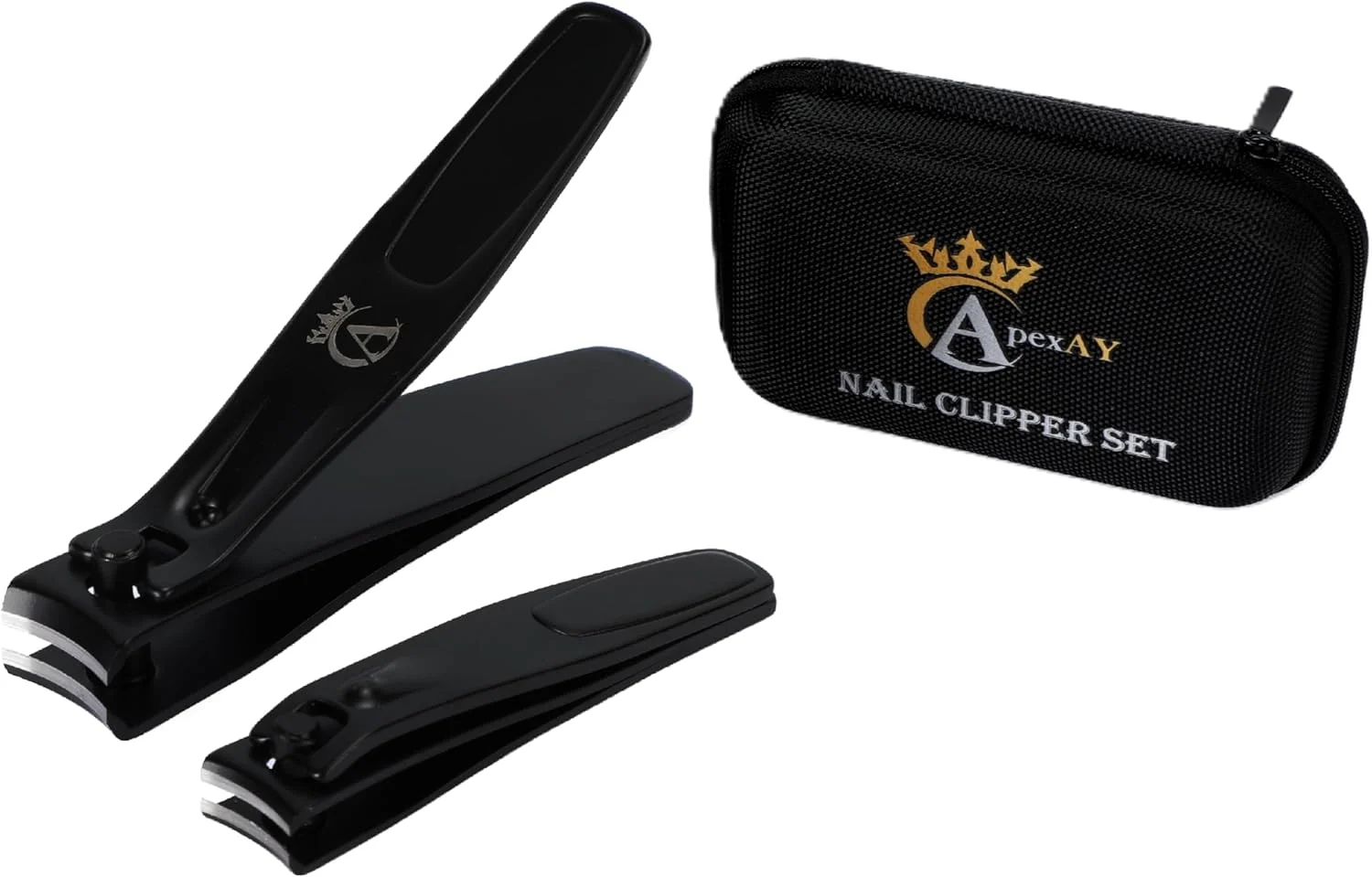 ست ناخن گیر APEXAY [ساخت سولینگن، آلمان] ساخته شده از استیل ضد زنگ فوق العاده تیز و با گرید جراحی، طراحی شده برای استفاده آسان برای ناخن های ضخیم و ظریف دست و پا. (مشکی حرفه ای)