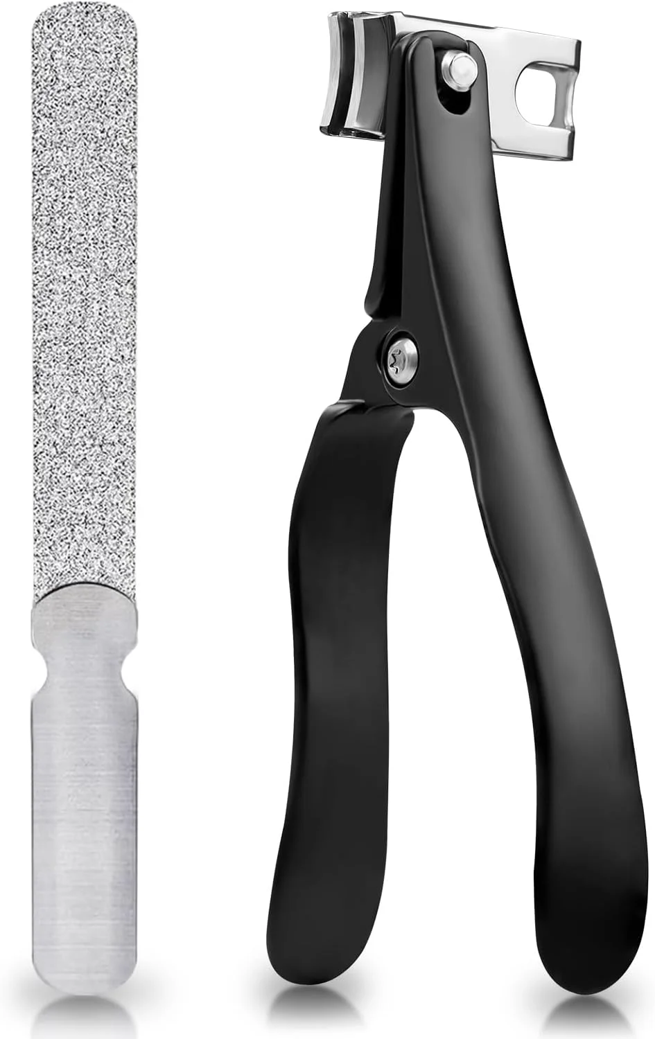 ناخن گیر دسته بلند با قابلیت چرخش 360 درجه، مناسب سالمندان، آقایان و بانوان - ناخن گیر فولادی ممتاز به همراه سوهان شیشه ای برای ناخن های ضخیم پا ناخن گیر دسته بلند با قابلیت چرخش 360 درجه، مناسب سالمندان، آقایان و بانوان - ناخن گیر فولادی ممتاز به همراه سوهان شیشه ای برای ناخن های ضخیم پا