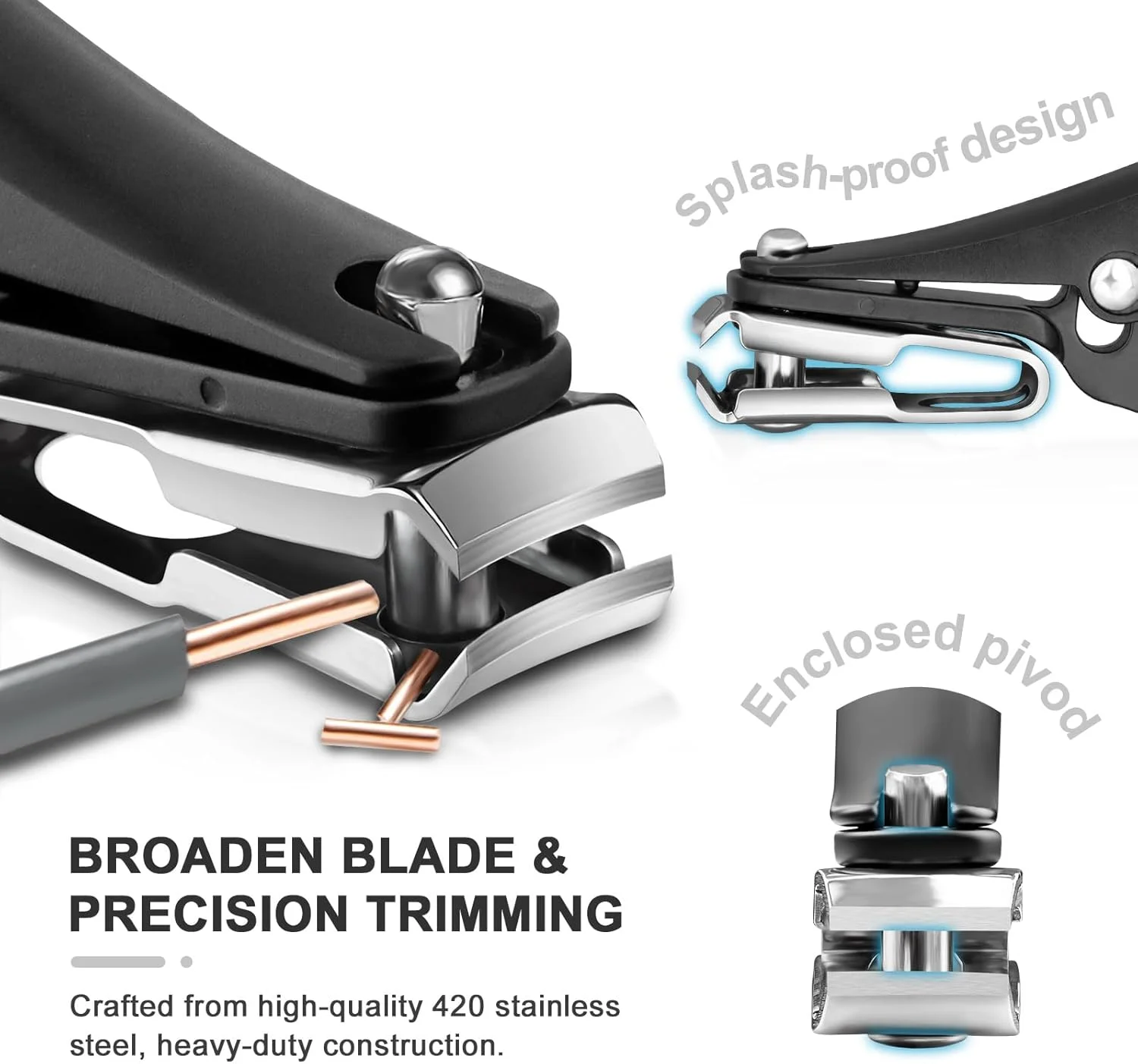 ناخن گیر دسته بلند با قابلیت چرخش 360 درجه، مناسب سالمندان، آقایان و بانوان - ناخن گیر فولادی ممتاز به همراه سوهان شیشه ای برای ناخن های ضخیم پا ناخن گیر دسته بلند با قابلیت چرخش 360 درجه، مناسب سالمندان، آقایان و بانوان - ناخن گیر فولادی ممتاز به همراه سوهان شیشه ای برای ناخن های ضخیم پا