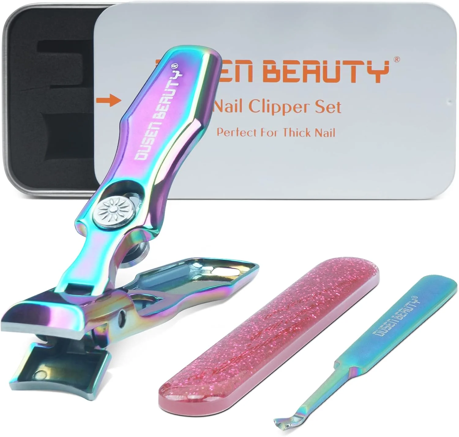 ناخن گیر برای ناخن های ضخیم، ناخن گیر ناخن پا با دهانه پهن، ناخن گیر سنگین با محفظه جمع آوری، ناخن گیر بدون پاشش با سوهان شیشه ای، ناخن گیر ناخن پا ضخیم برای مردان، زنان و سالمندان