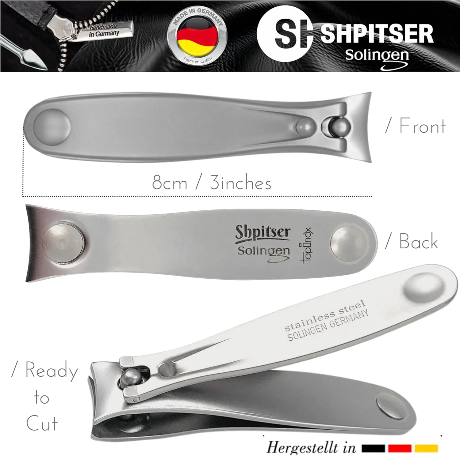 ناخن گیر اشپیتزر از فولاد ضد زنگ سولینگن، ناخن گیر انگشتان دست و پا آلمانی TopInox، مراقبت از ناخن برای آقایان و بانوان در جعبه چرمی اصل (قهوه ای تیره) ناخن گیر اشپیتزر از فولاد ضد زنگ سولینگن، ناخن گیر انگشتان دست و پا آلمانی TopInox، مراقبت از ناخن برای آقایان و بانوان در جعبه چرمی اصل (قهوه ای تیره)