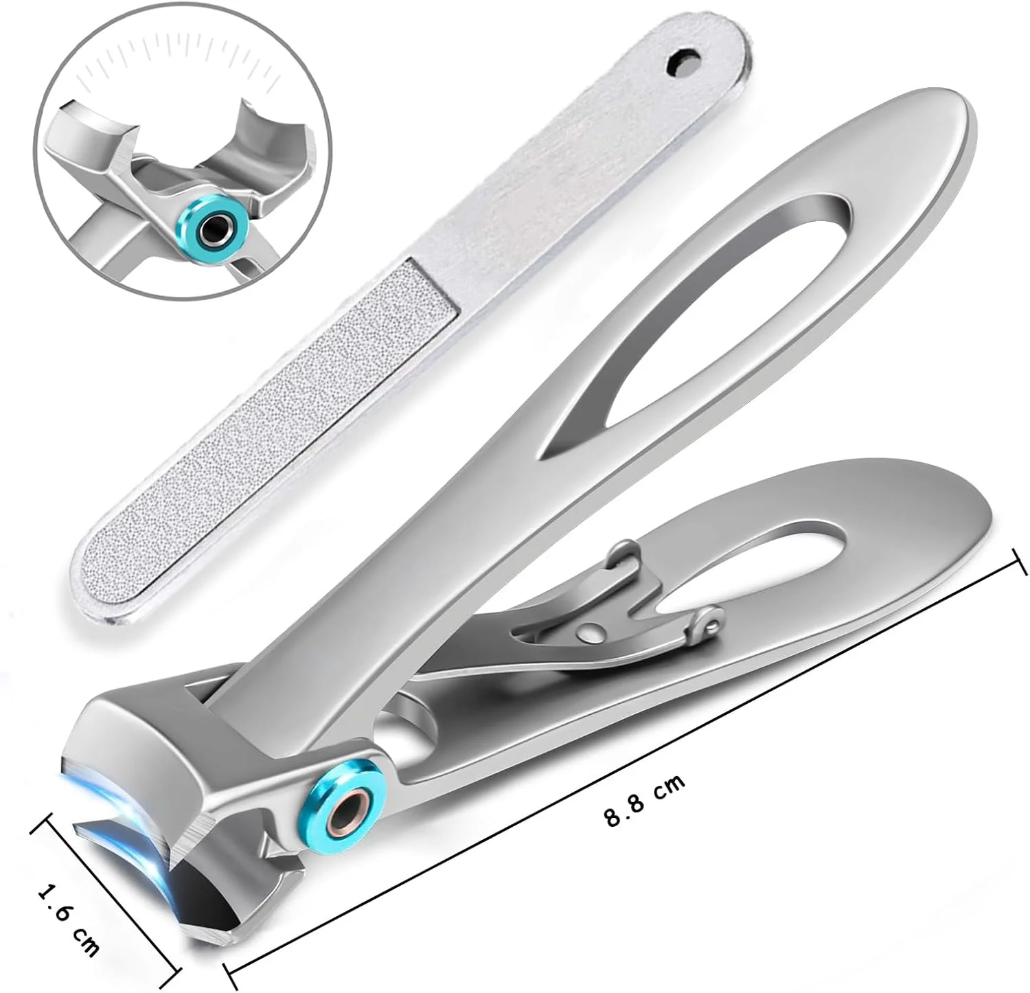 ناخن گیر به همراه سوهان ناخن، ناخن گیر بزرگ برای ناخن های ضخیم با دهانه پهن، تیغه خمیده تیز، ناخن گیر بادوام و قیچی اصلاح ناخن برای آقایان و سالمندان ناخن گیر به همراه سوهان ناخن، ناخن گیر بزرگ برای ناخن های ضخیم با دهانه پهن، تیغه خمیده تیز، ناخن گیر بادوام و قیچی اصلاح ناخن برای آقایان و سالمندان