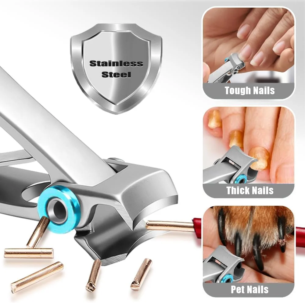 ناخن گیر به همراه سوهان ناخن، ناخن گیر بزرگ برای ناخن های ضخیم با دهانه پهن، تیغه خمیده تیز، ناخن گیر بادوام و قیچی اصلاح ناخن برای آقایان و سالمندان ناخن گیر به همراه سوهان ناخن، ناخن گیر بزرگ برای ناخن های ضخیم با دهانه پهن، تیغه خمیده تیز، ناخن گیر بادوام و قیچی اصلاح ناخن برای آقایان و سالمندان