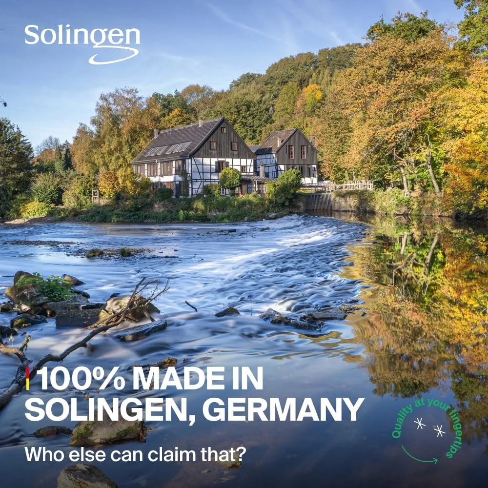 ست ناخن گیر GERMANIKURE در کیف چرمی مشکی – ساخت اخلاقی در سولینگن آلمان، ابزارهای فولاد ضد زنگ FINOX – کیت مانیکور و پدیکور با کیفیت حرفه ای