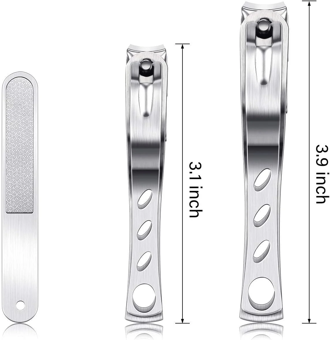 ست سوهان و ناخن گیر Mudder، شامل 3 عدد ناخن گیر با سر چرخان 360 درجه، جنس استیل ضد زنگ، مناسب برای مراقبت از دست و پا و مانیکور