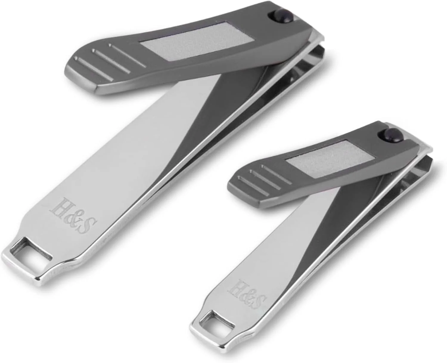 ست ناخن گیر H&S شامل 2 عدد ناخن گیر، ست قیچی ناخن برای ناخن های دست و پا به همراه سوهان و محفظه جمع آوری ناخن، مناسب برای ناخن های ضخیم آقایان و بانوان